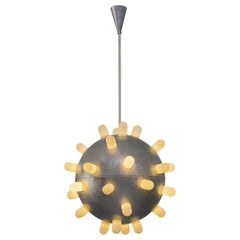 Contemporary Pendant Light by Niccolo Spirito in Aluminum and Abs Niples