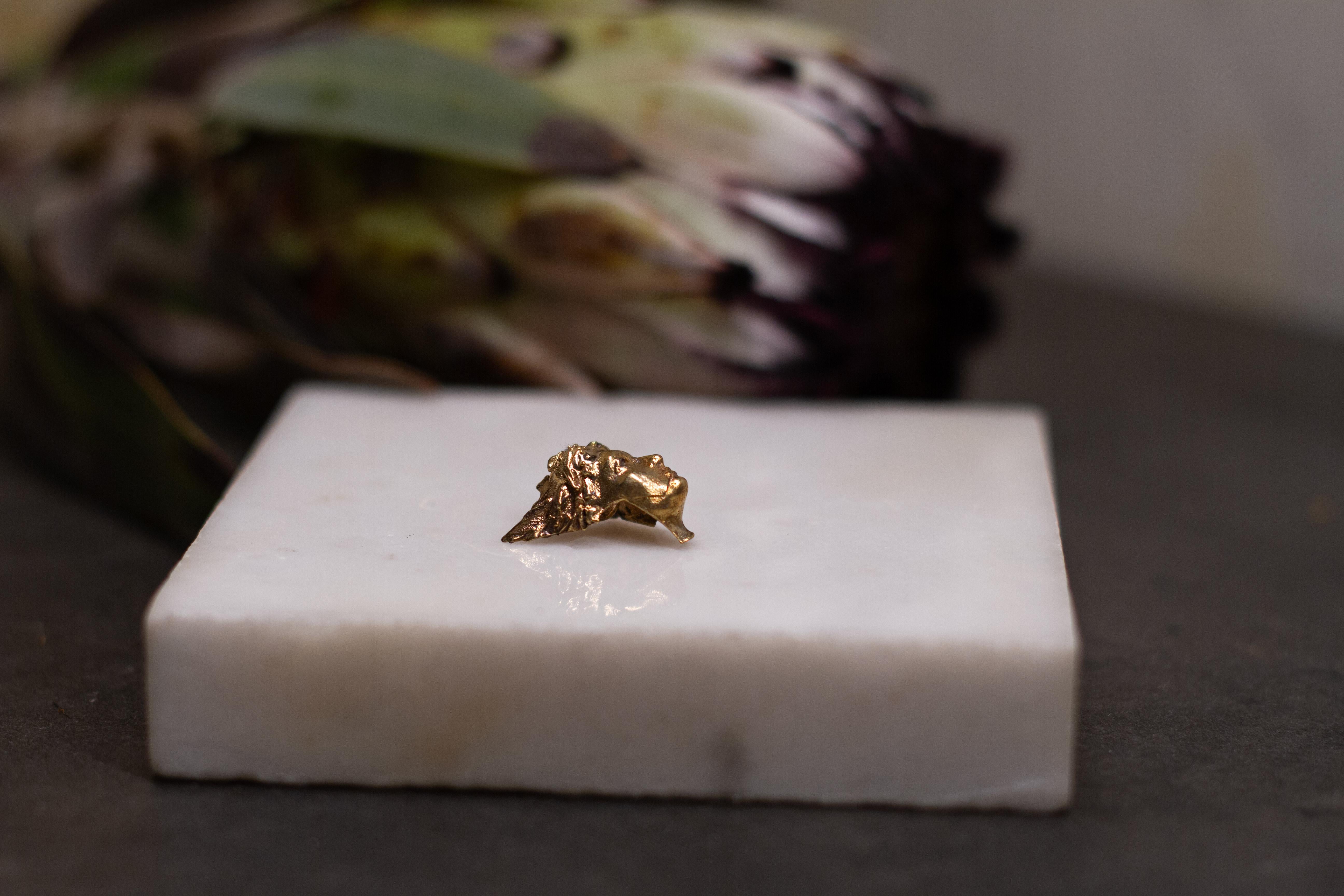 This contemporary Pendant Necklace is made of brass and dedicated to Sappho, and in general to female art and poetry. It belongs to jewellery collection, that has been featured in Vogue UA and Harper's Bazaar reviews. Ready to be shipped.

The