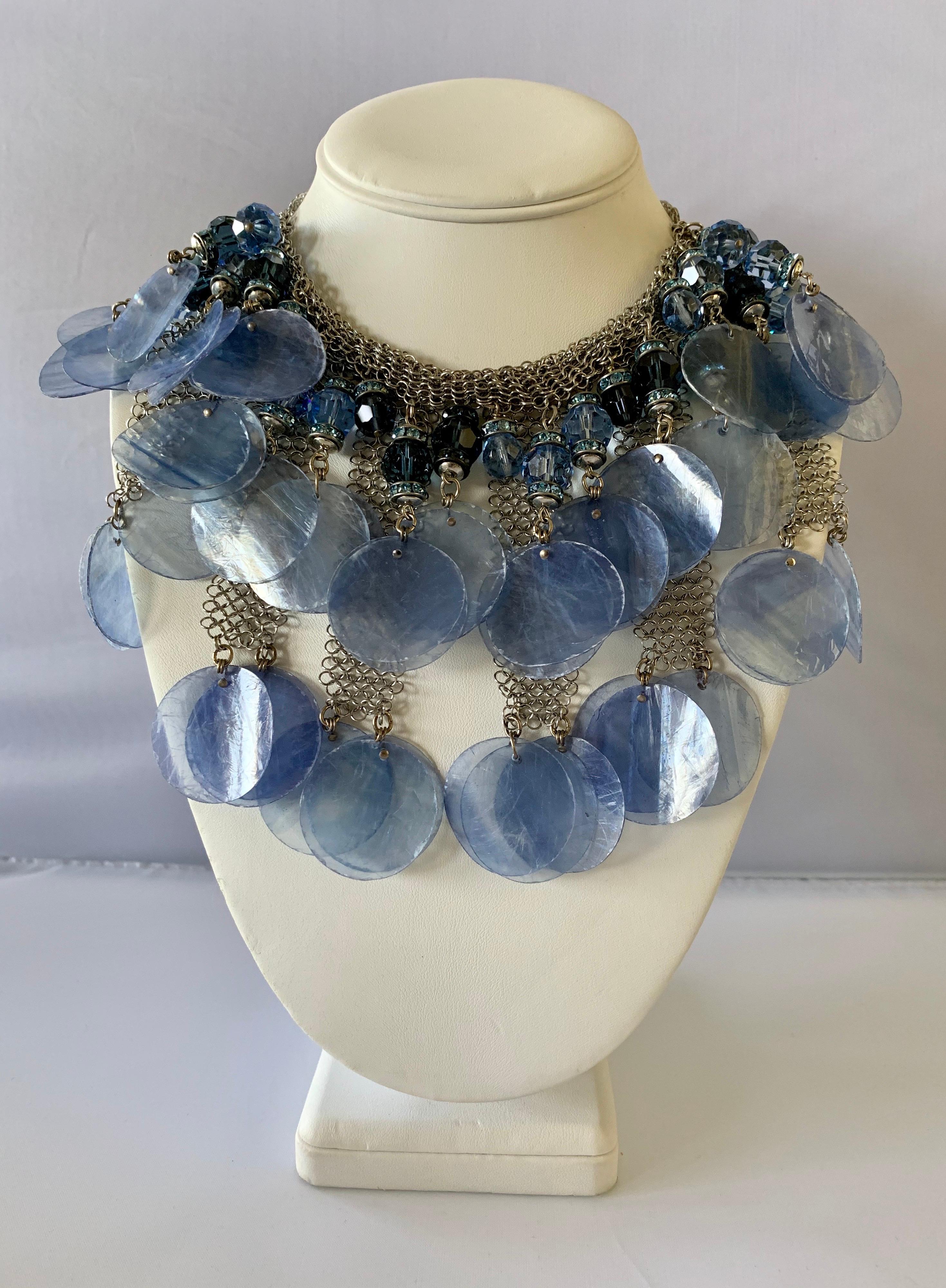 blue statement necklace