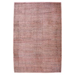 Contemporary Persian Hand-Knotted Wool Rug, Modern Geometric Design, 9x12