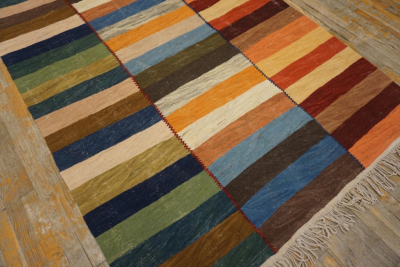 Contemporary Persian Flat-weave ( 5' x 6'7'' - 150 x 201 ) For Sale 4