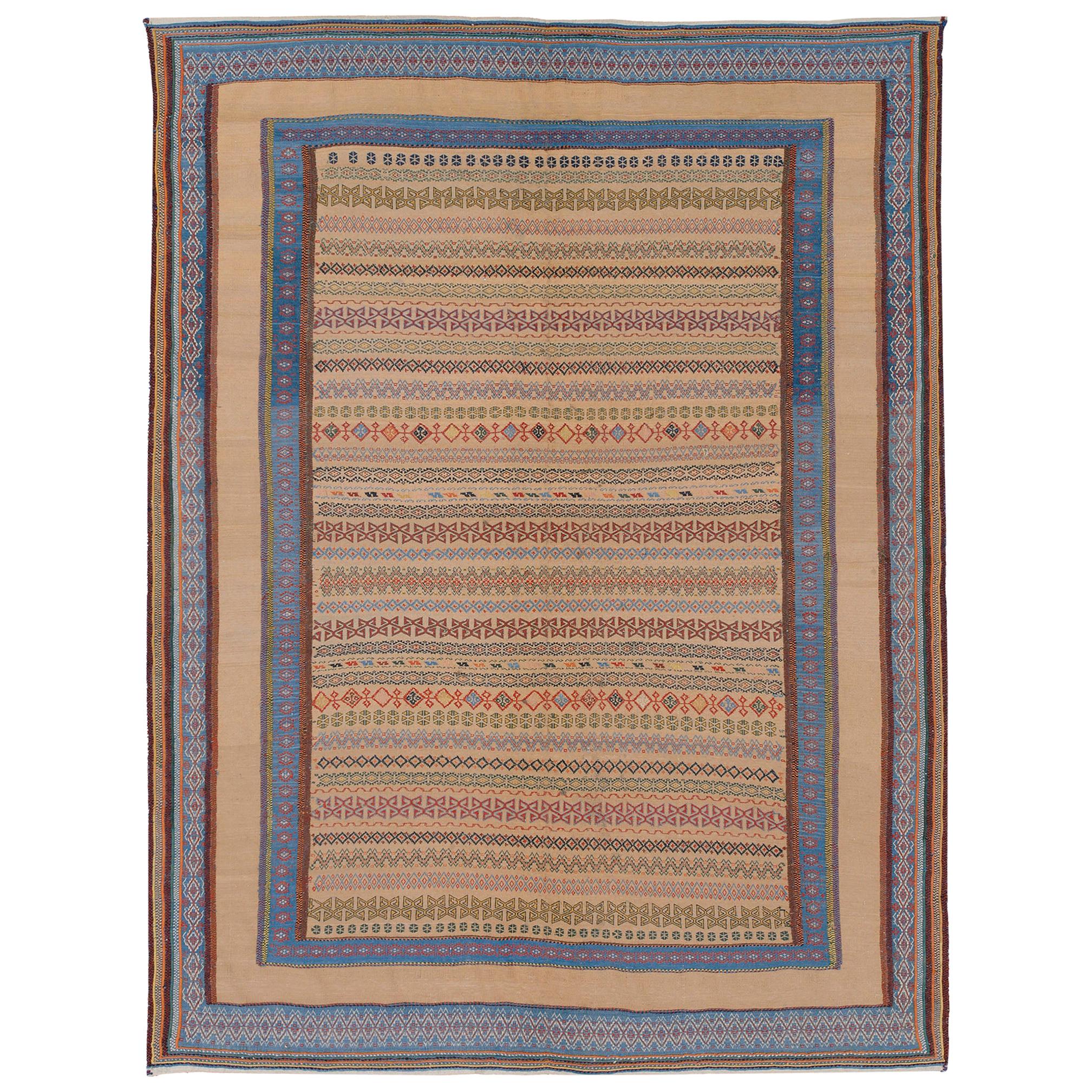 Zeitgenössischer persischer Sofreh-Kilim im Angebot