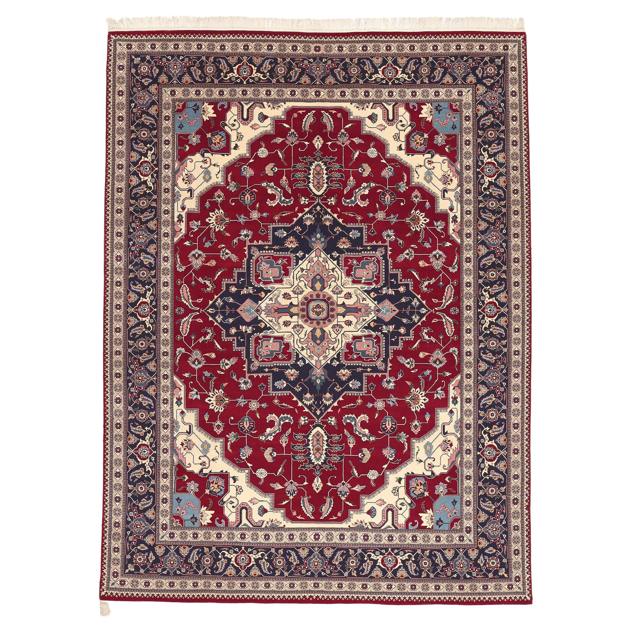 Zeitgenössischer Teppich im persischen Stil mit traditionellem Design