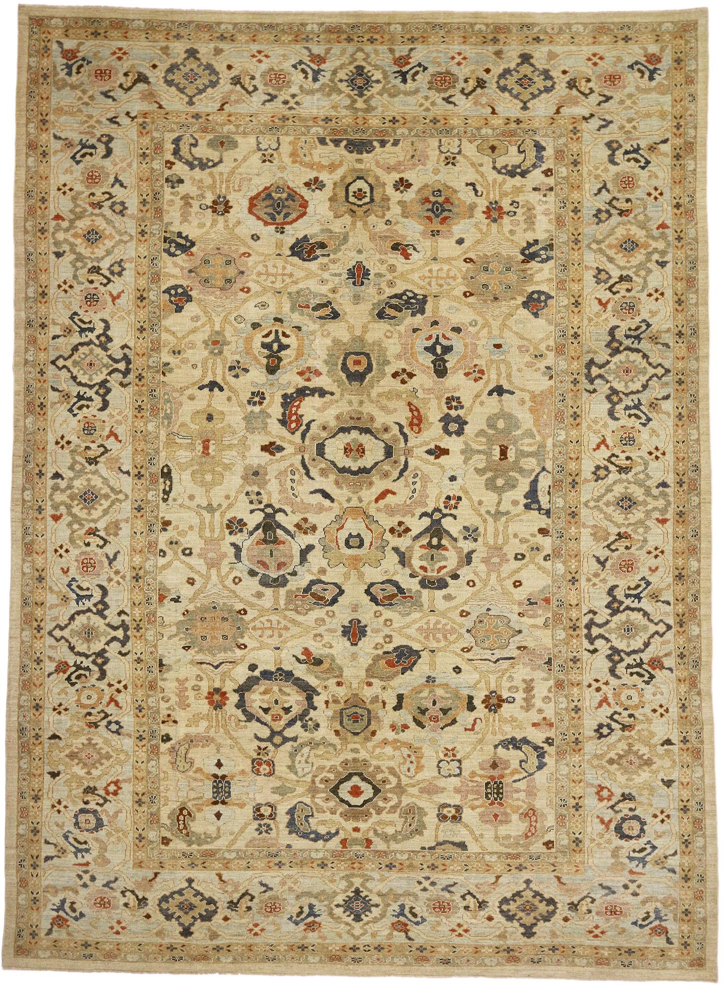 Contemporary Persian Sultanabad Carpet In New Condition For Sale In Dallas, TX