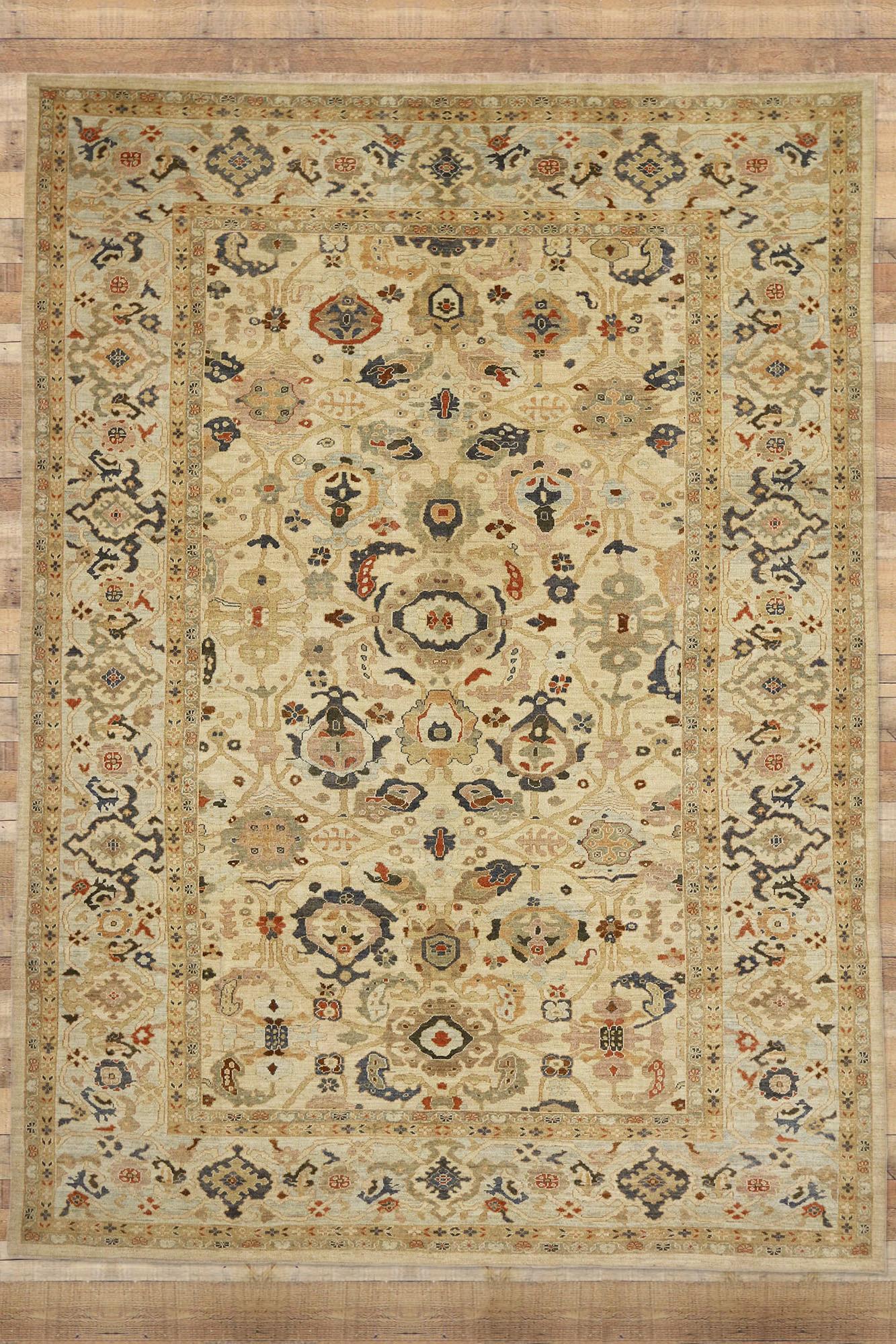 Zeitgenössischer persischer Sultanabad-Teppich (Wolle) im Angebot