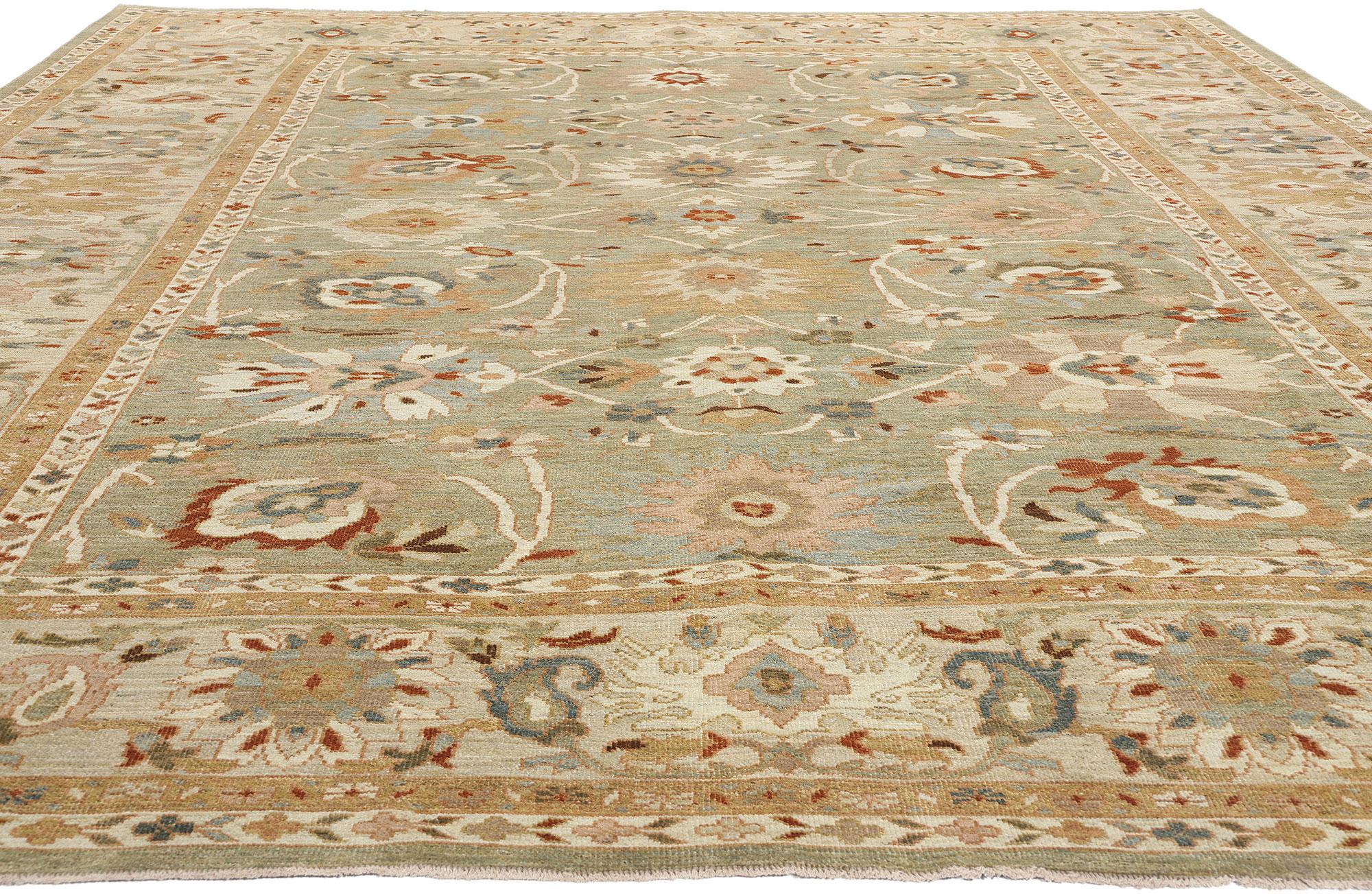 Organic Modern Contemporary Persian Sultanabad Rug For Sale