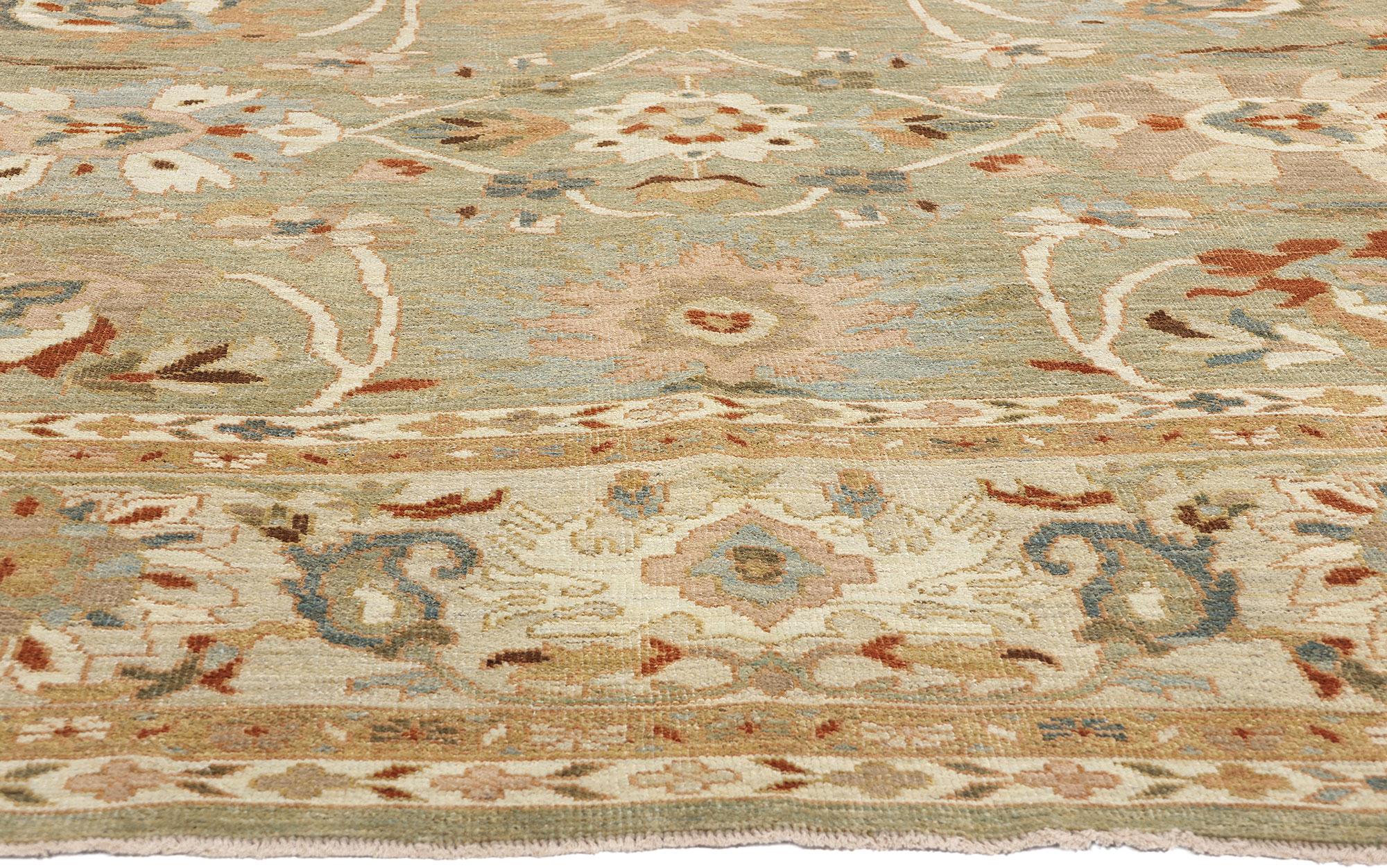 Hand-Knotted Contemporary Persian Sultanabad Rug For Sale