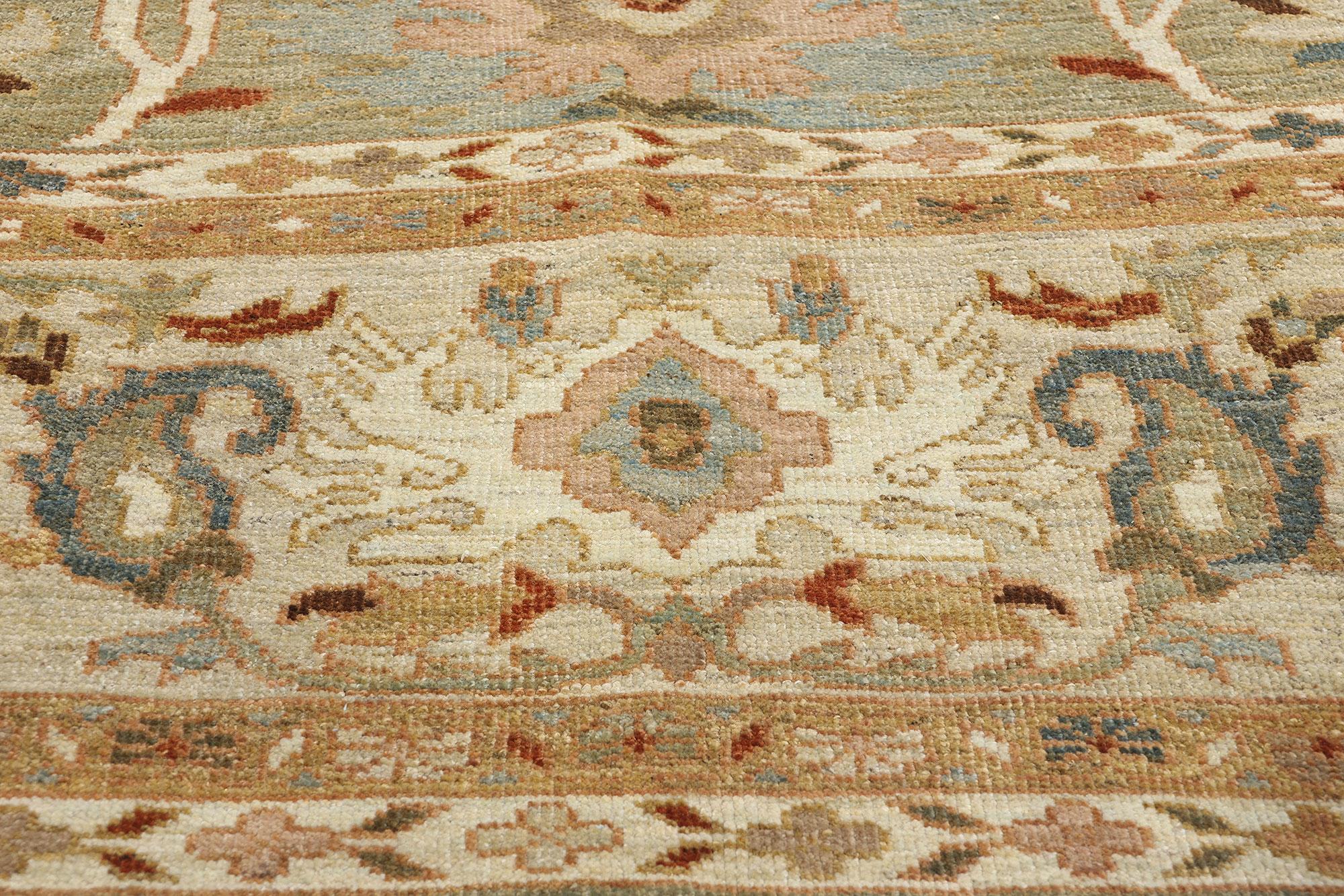 Contemporary Persian Sultanabad Rug In New Condition For Sale In Dallas, TX