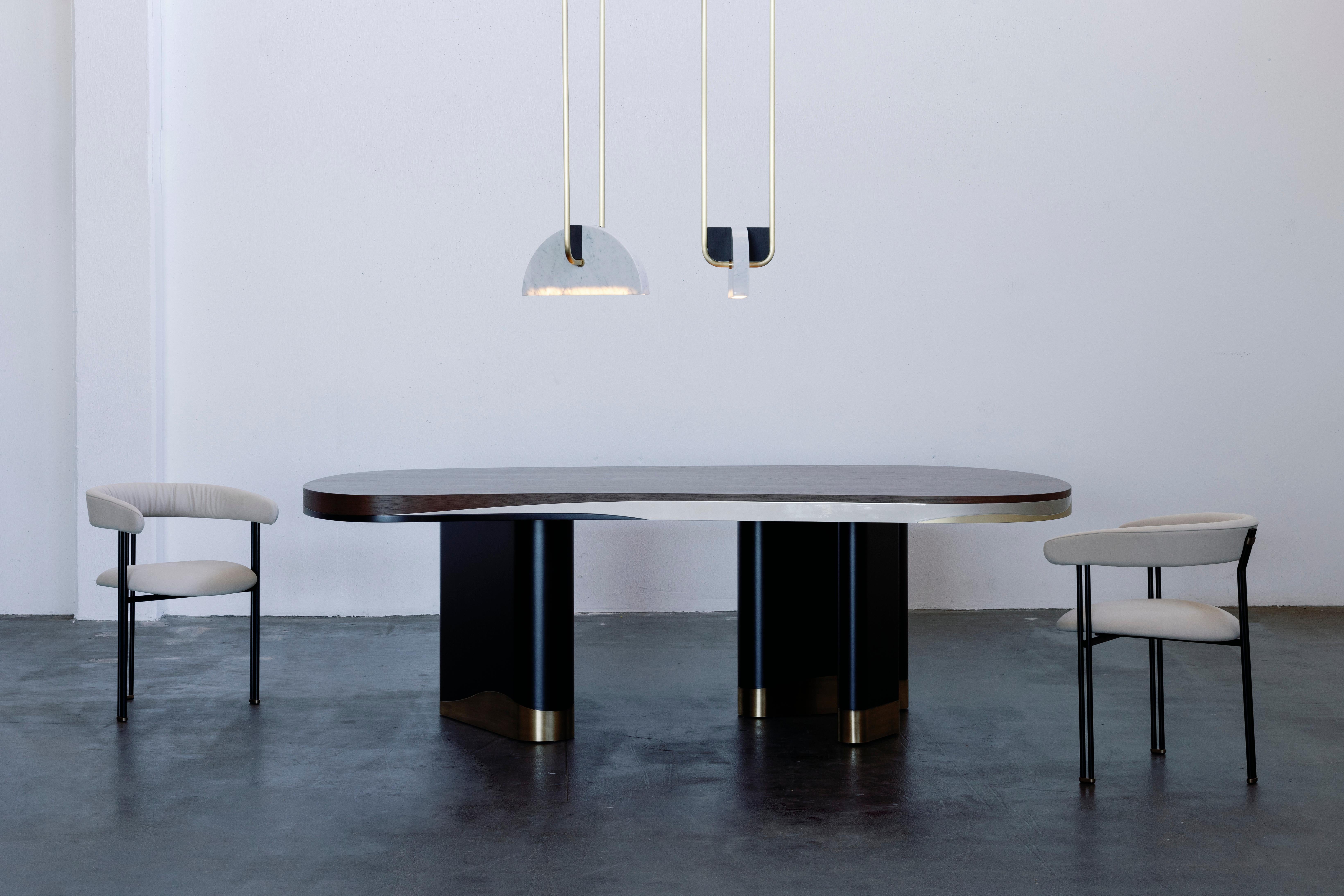 Lámpara colgante contemporánea Pessoa, mármol latón, hecha a mano Portugal by Greenapple en venta 6