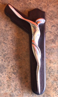 Contemporary Pewter on Wood Crucifix