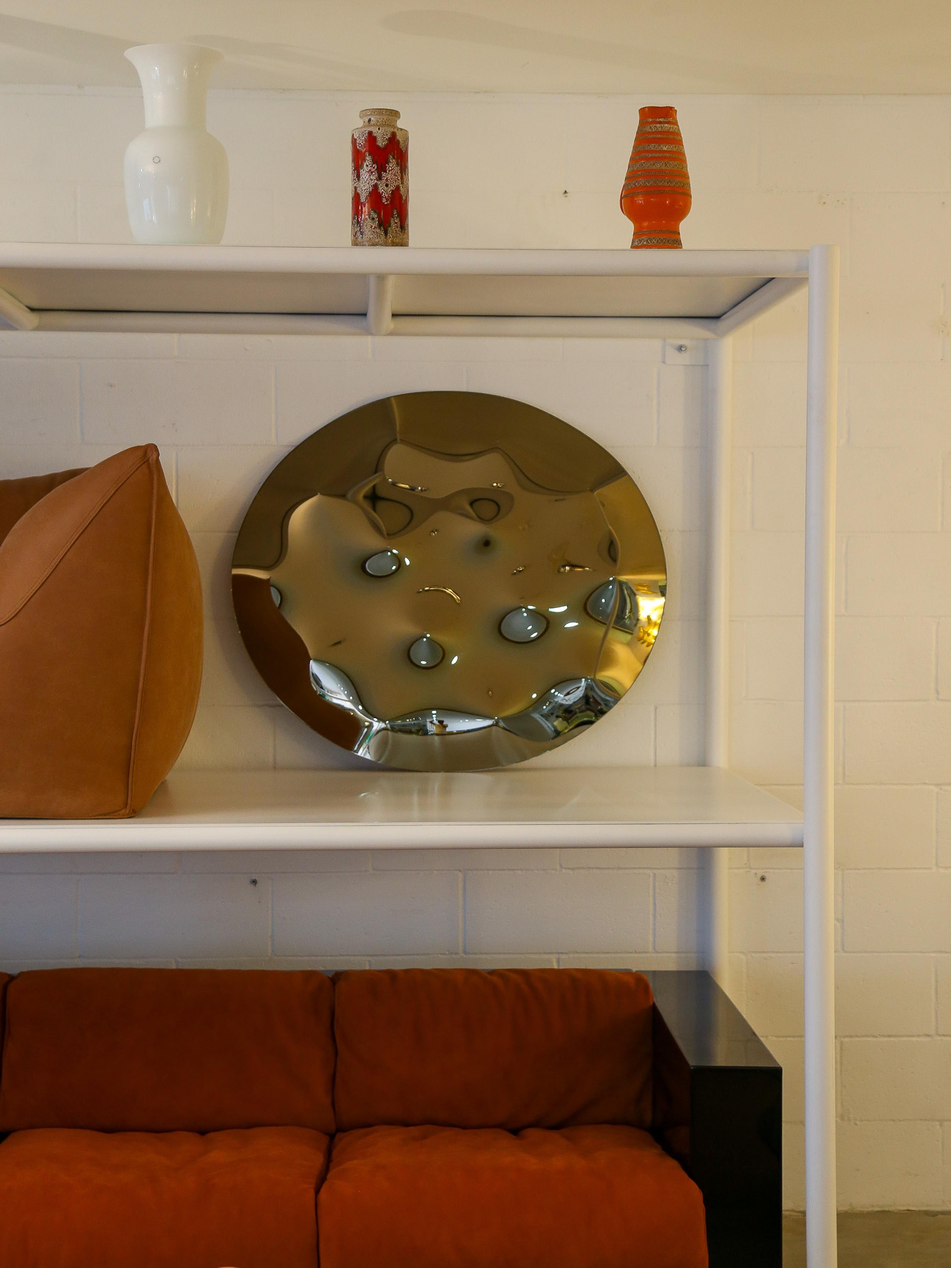 Specchio contemporaneo Phantasia a piastra singola con vetro curvo in bronzo di Esa Design in vendita 4
