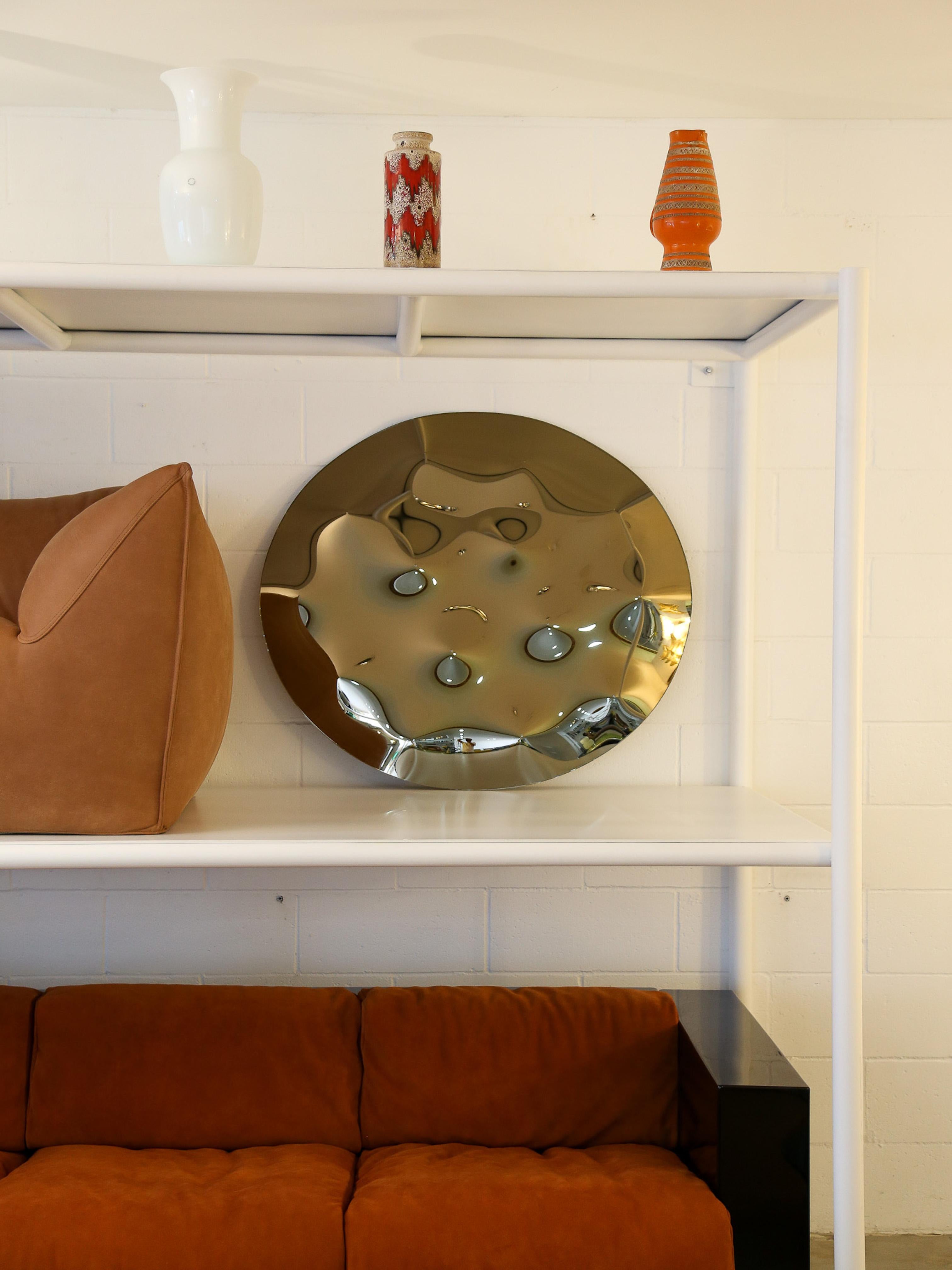 Specchio contemporaneo Phantasia a piastra singola con vetro curvo in bronzo di Esa Design in vendita 5