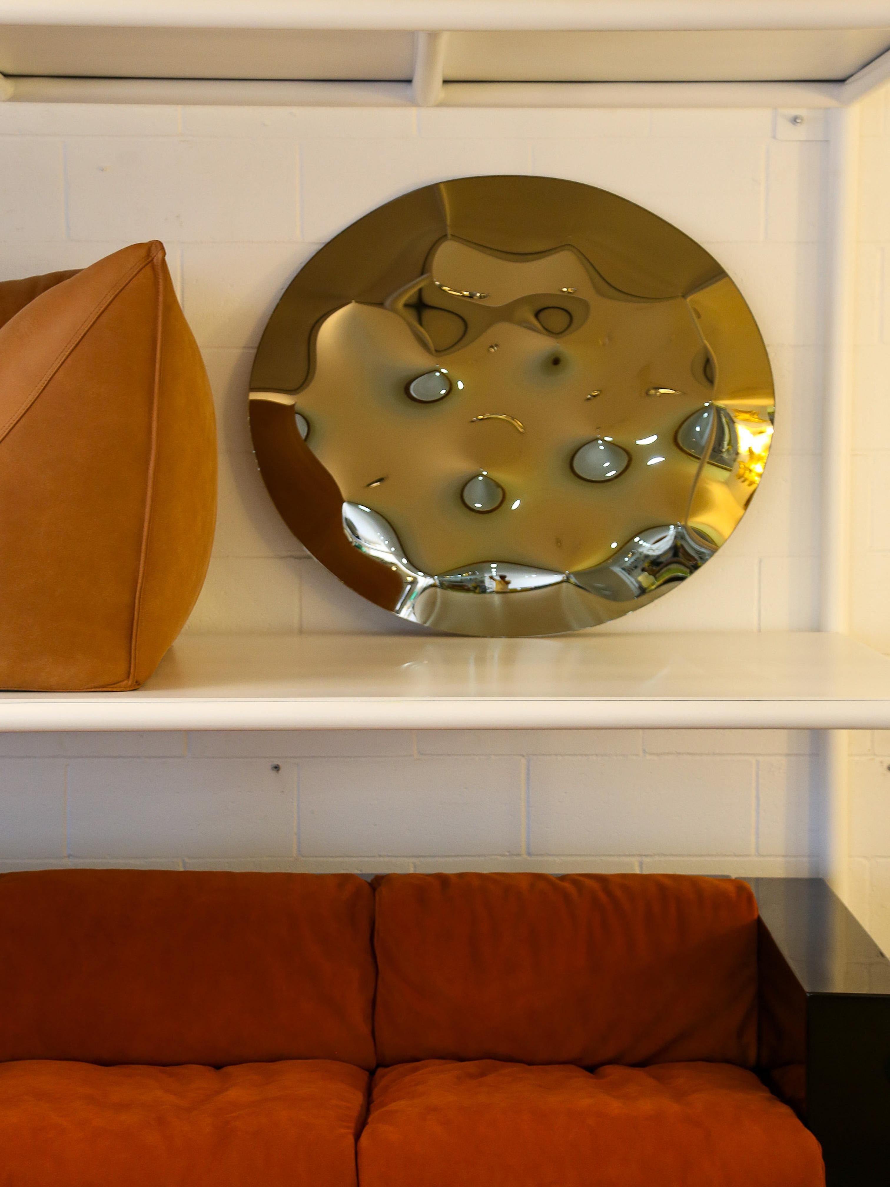 Specchio contemporaneo Phantasia a piastra singola con vetro curvo in bronzo di Esa Design in vendita 6