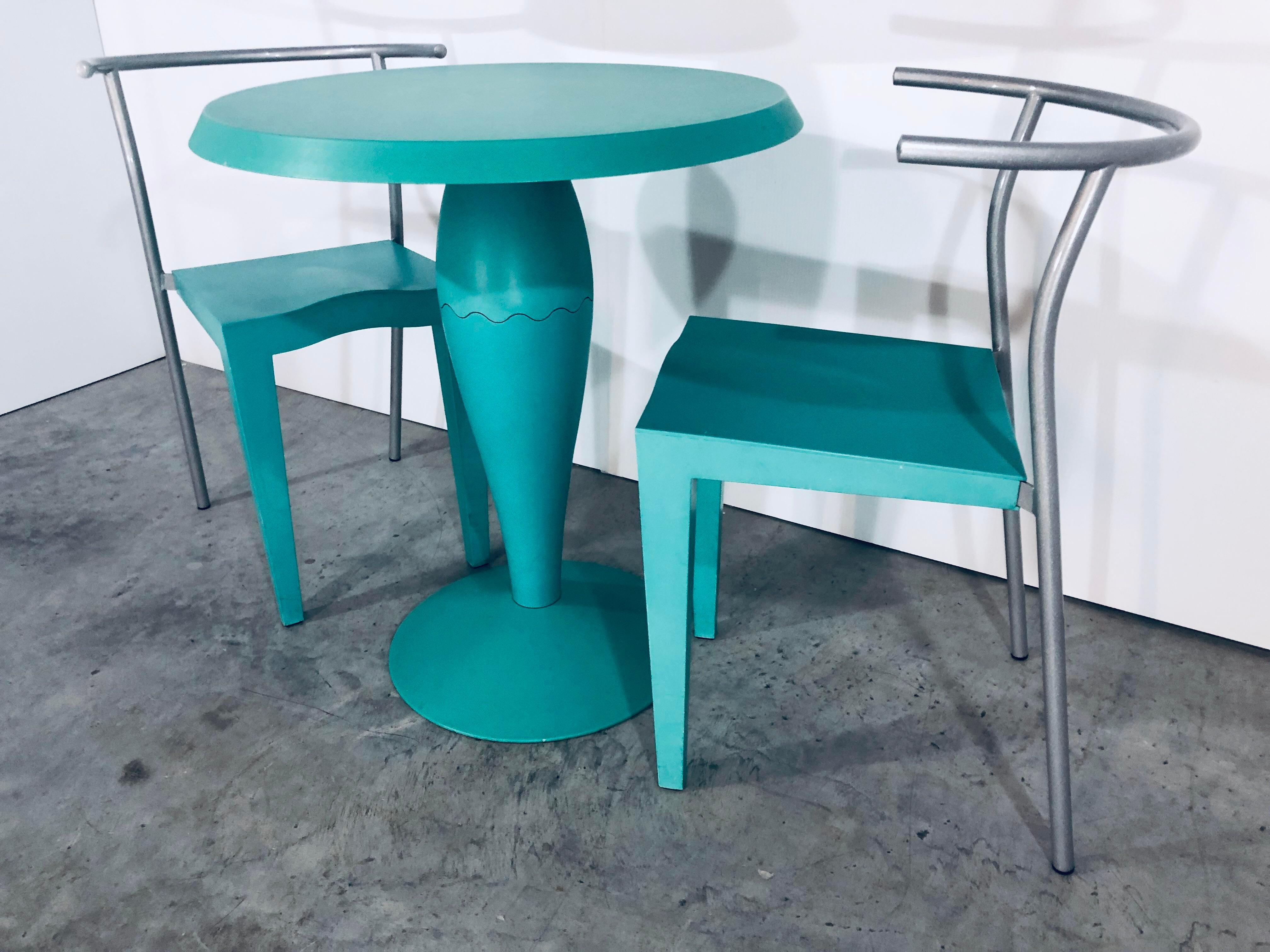 Modern Philippe Starck for Kartell Mint Green Bistro Set, 3 Pieces