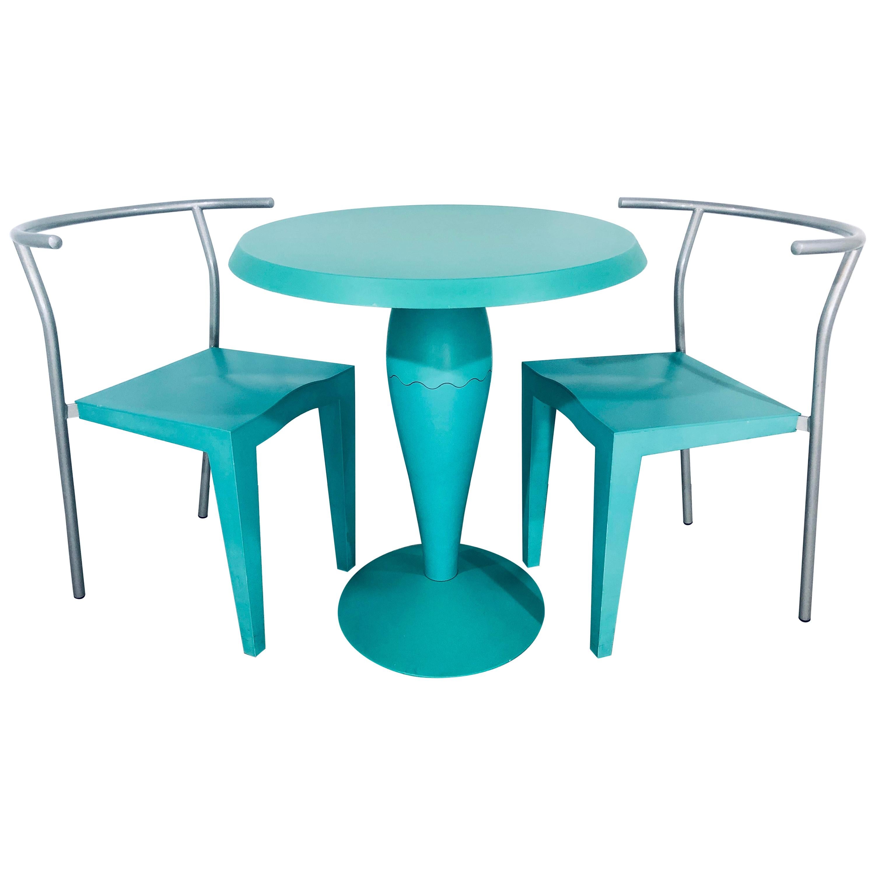 Philippe Starck for Kartell Mint Green Bistro Set, 3 Pieces