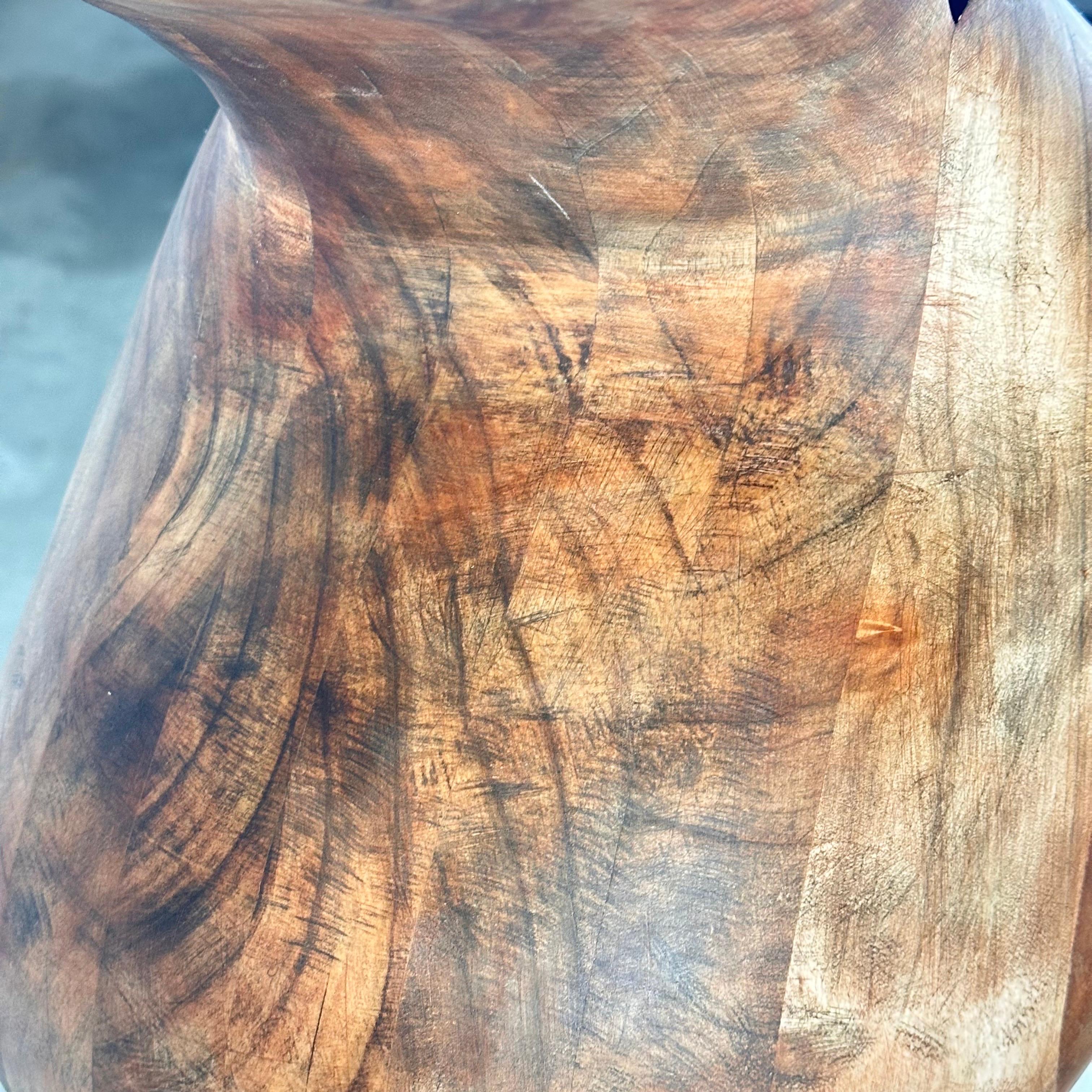 Vaso di legno scultoreo fitomorfo, 1960, Italia in vendita 7