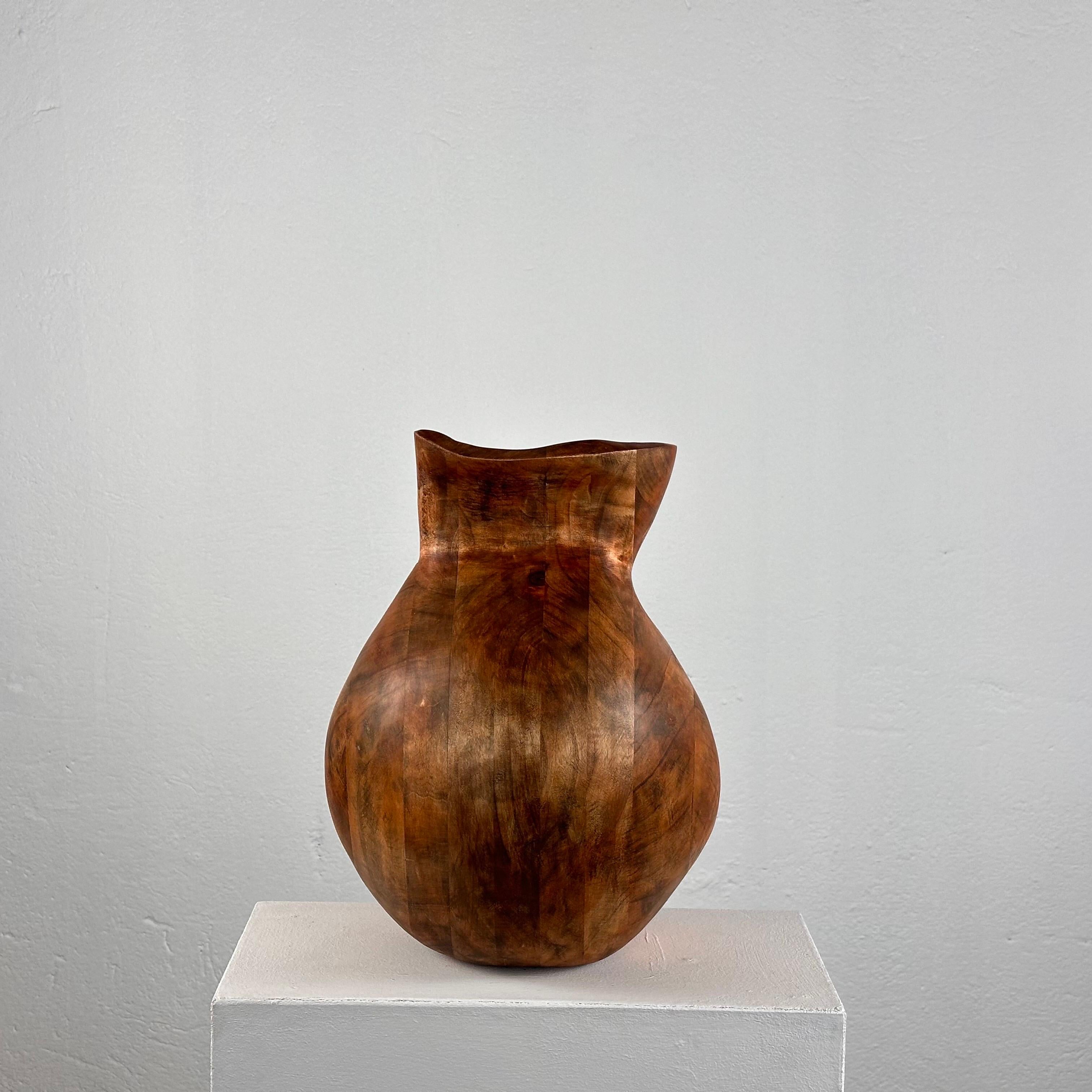 Metà XX secolo Vaso di legno scultoreo fitomorfo, 1960, Italia in vendita