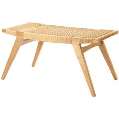 Contemporary pi2 Stool, Natural Oak Frame, Natural Danish Cord Seat