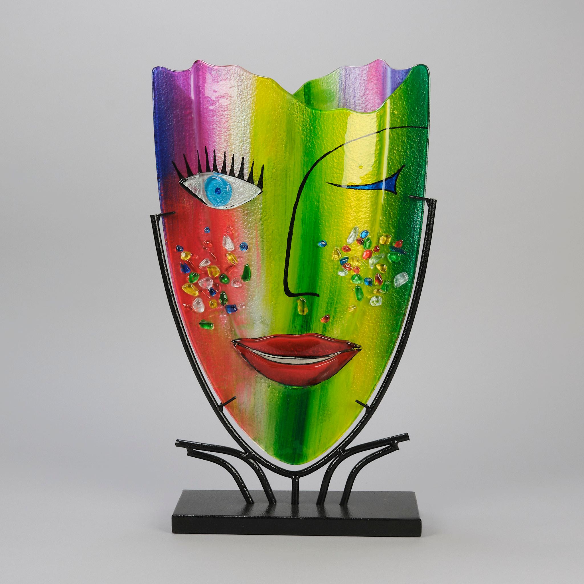Italiano Vaso contemporaneo in stile Picasso intitolato 