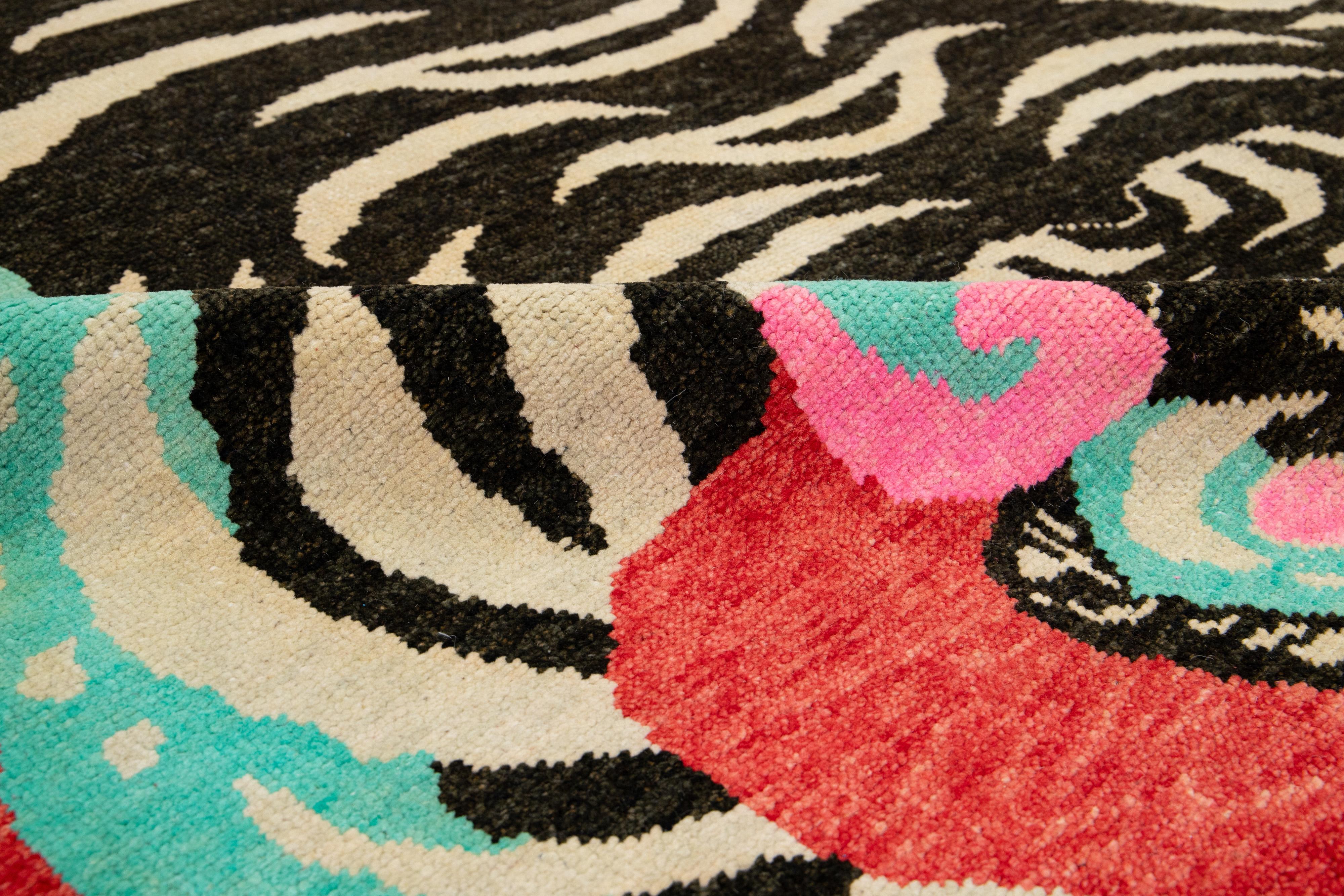 Turc Tapis en laine fait main Contemporary Design/One, rouge en vente