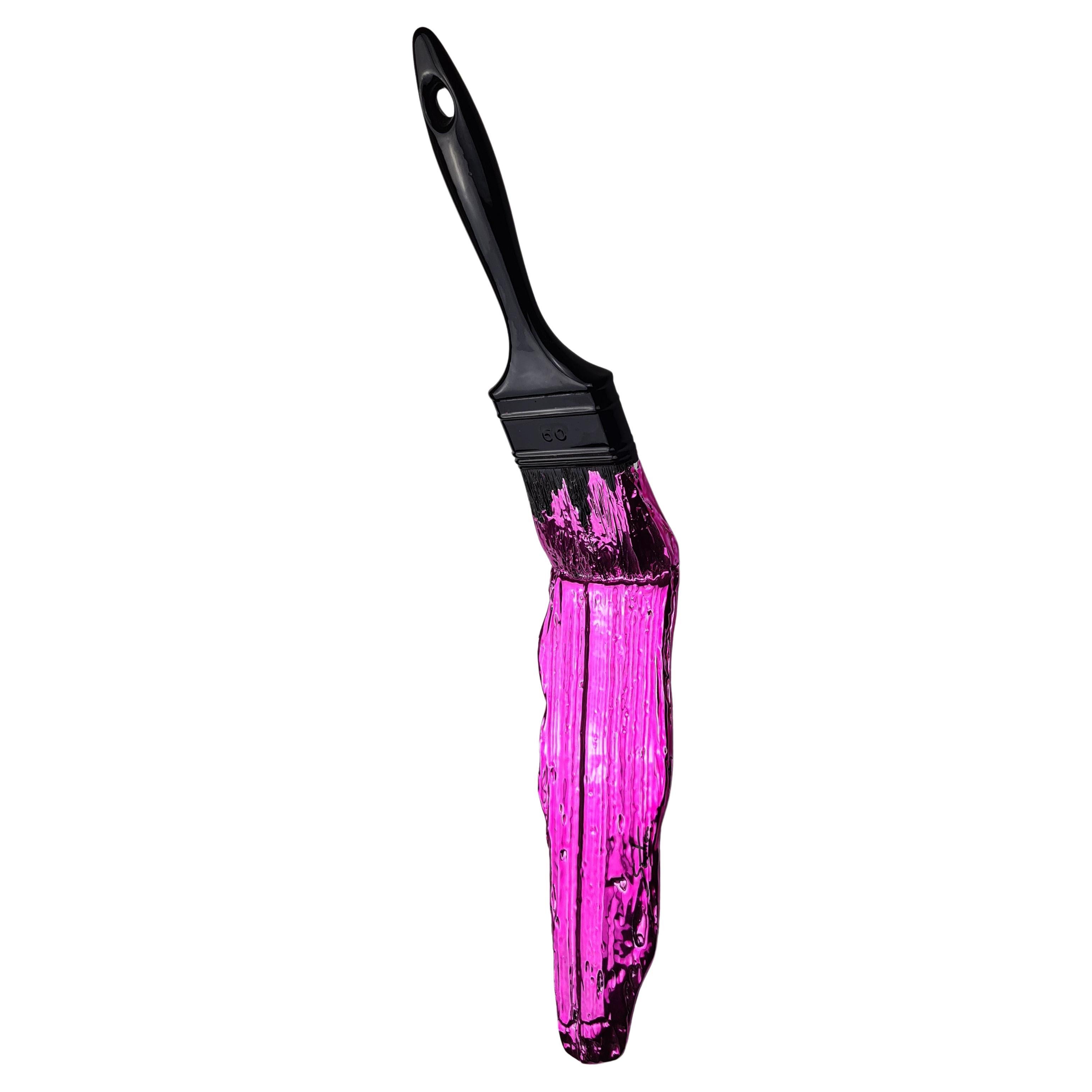 Contemporáneo "Cuadro Negro Fucsia", Todas las piezas numeradas, Hecho a mano en Italia