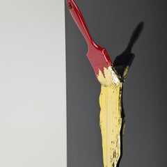 Contemporary "Picture Bordaux & Gold XL", All Pieces Numbered, Handmade in Italy