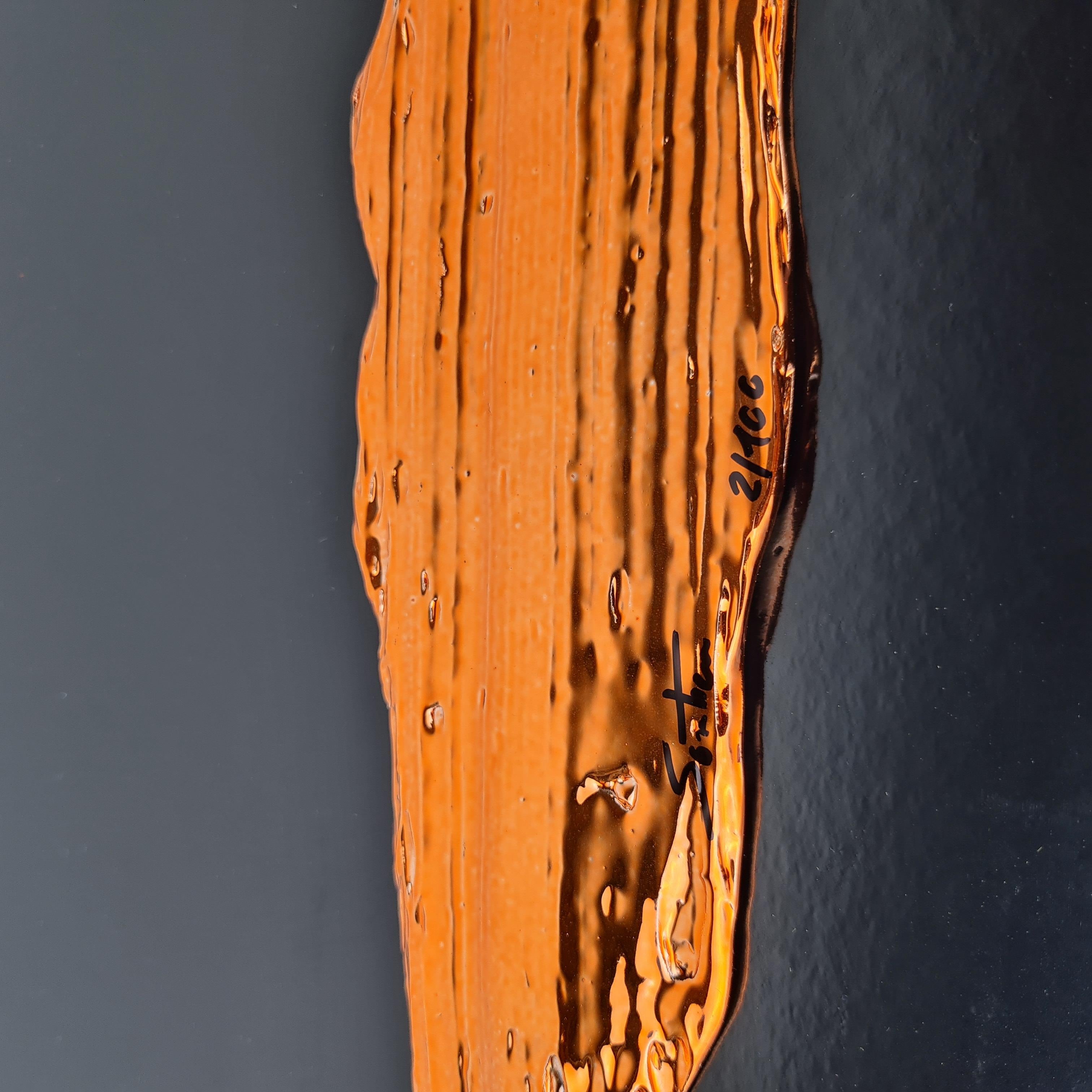 italien « Photographie Orange & Black XL » contemporaine, toutes les pièces numérotées, fabriquées à la main en Italie en vente