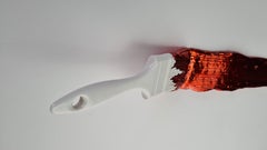 « Photographie blanche et rouge XL » contemporaine, toutes les pièces numérotées, fabriquées à la main en Italie