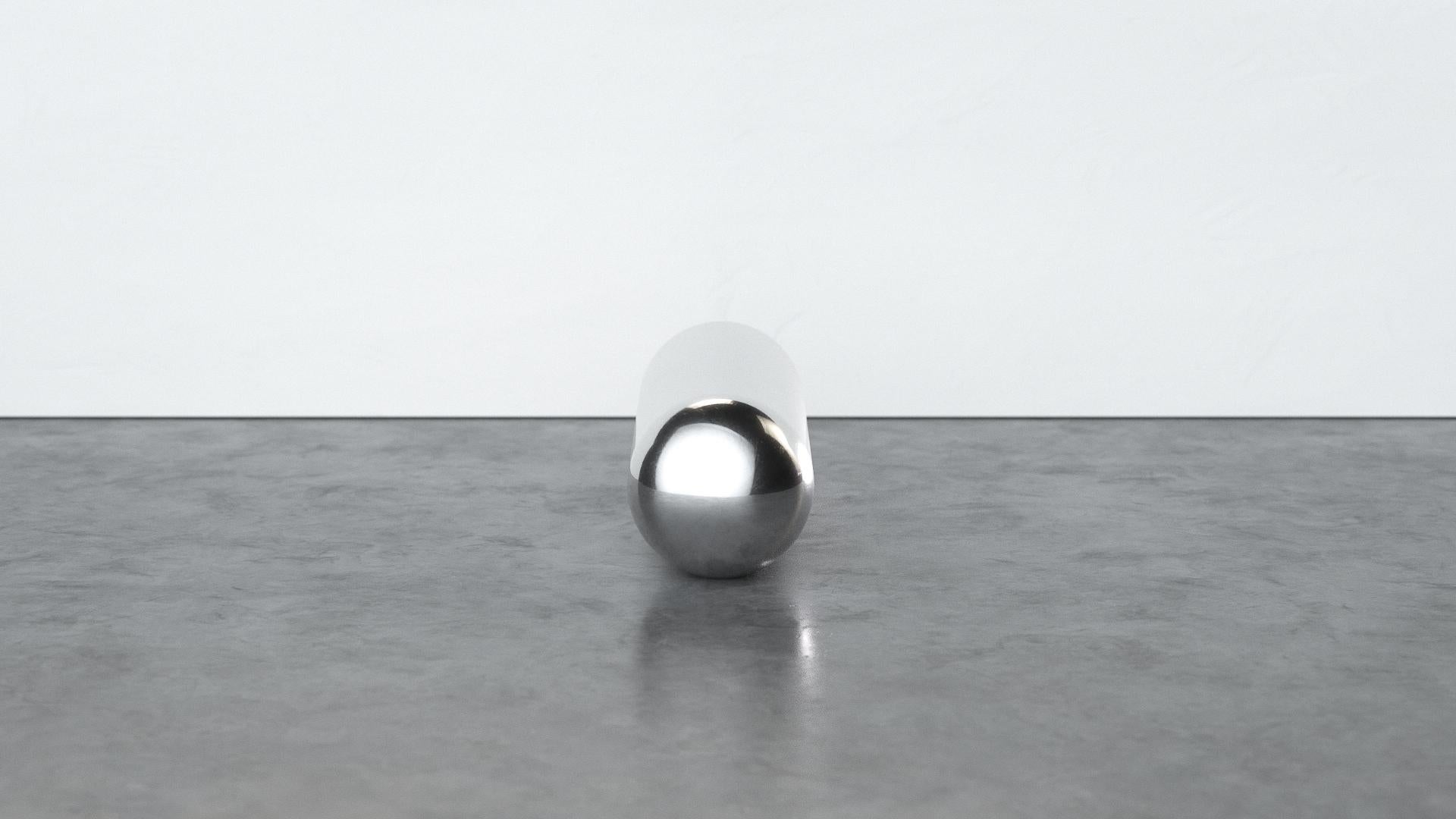 Acier inoxydable Banc Pill Contemporary par Arthur Vallin en vente