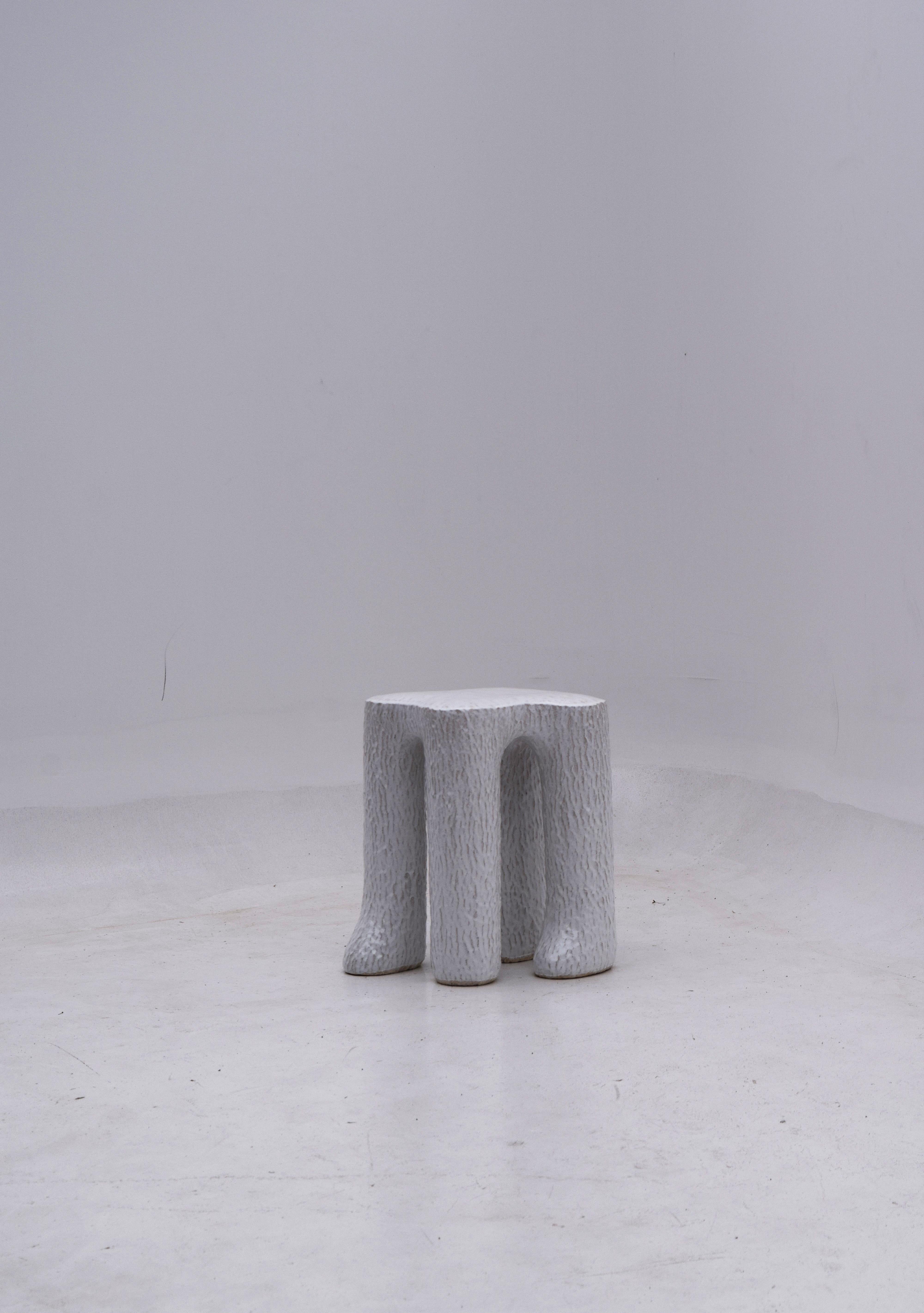 Modern Contemporary Pillar Coffee Table '4 Legs' in Ceramic For Sale