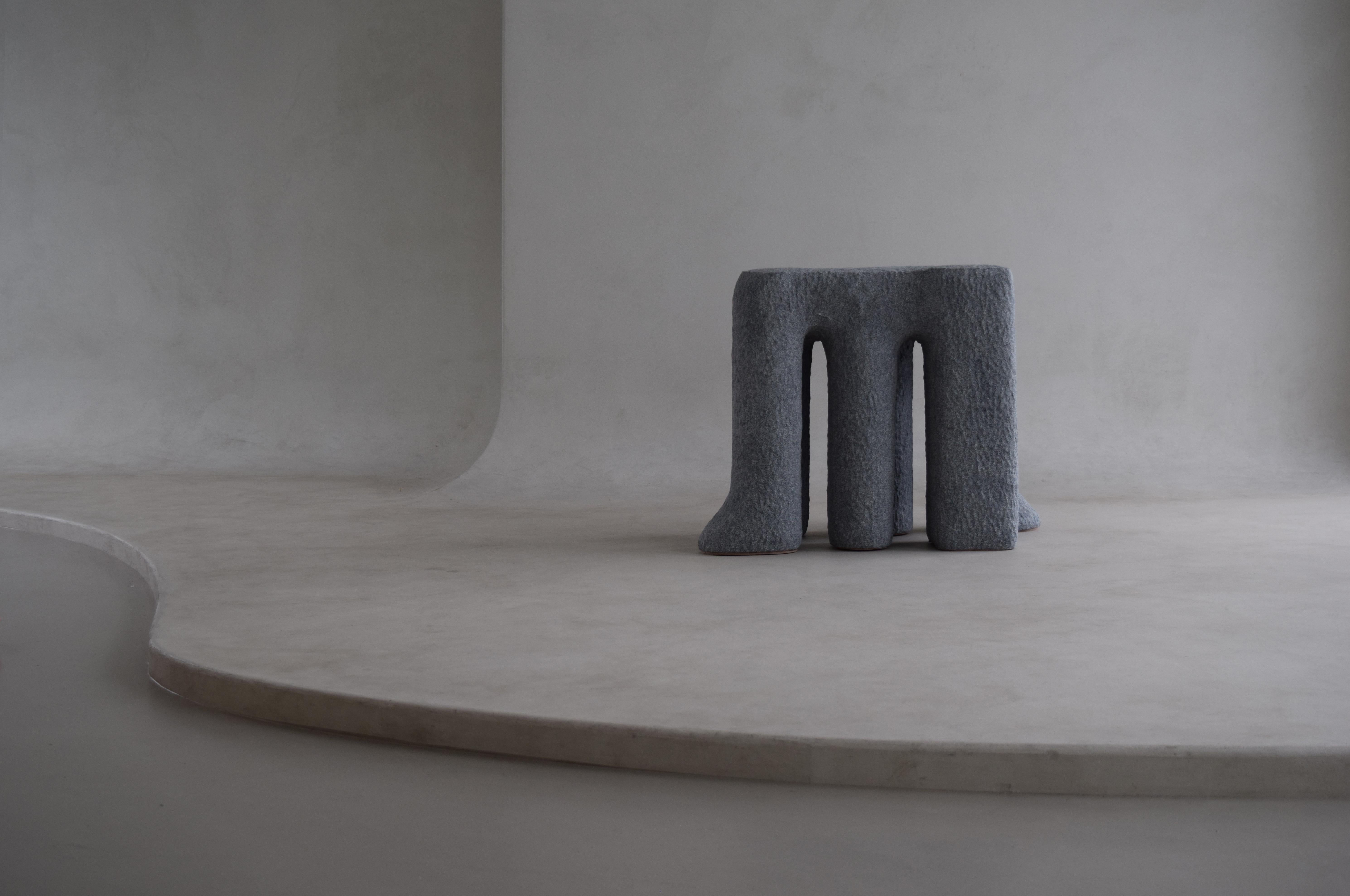 The Pillar series is a series of hand-built stools/ side tables in ceramic 

Dimension:
75 x 40 x 54 cm H

Using stoneware and sand finishing material/ hand building techniques of ceramic.

Additional info:
The wooden box is included in the