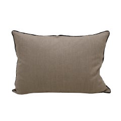 Contemporary Pillow in Linen and Cotton with Abstract Print