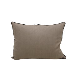 Contemporary Pillow in Linen and Cotton with Abstract Print