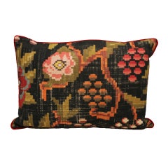 Modern Floral Print Pillow by LA Studio, Linen and Cotton Blend