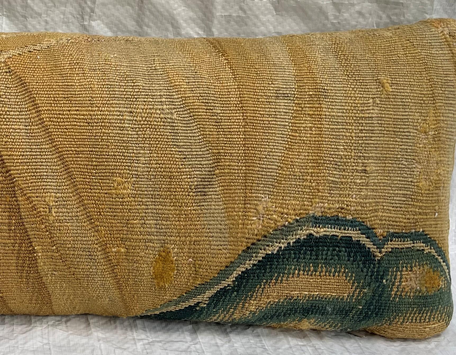 Contemporary Pillow Made from 17th Century Renaissance Flemish Tapestry In Good Condition For Sale In Los Angeles, US