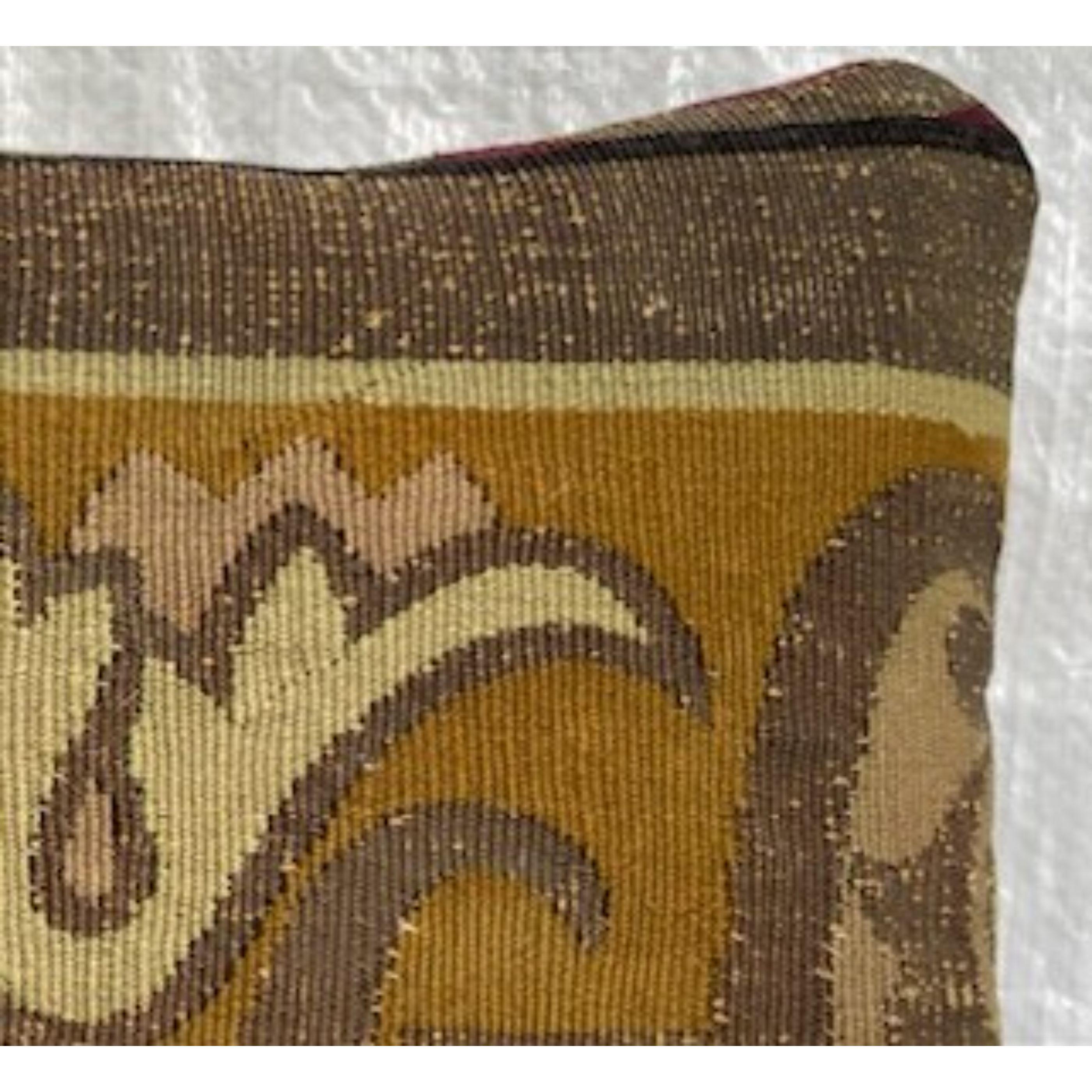 Contemporary Pillow Made from 18th Century Metallic Tapestry In Good Condition For Sale In Los Angeles, US