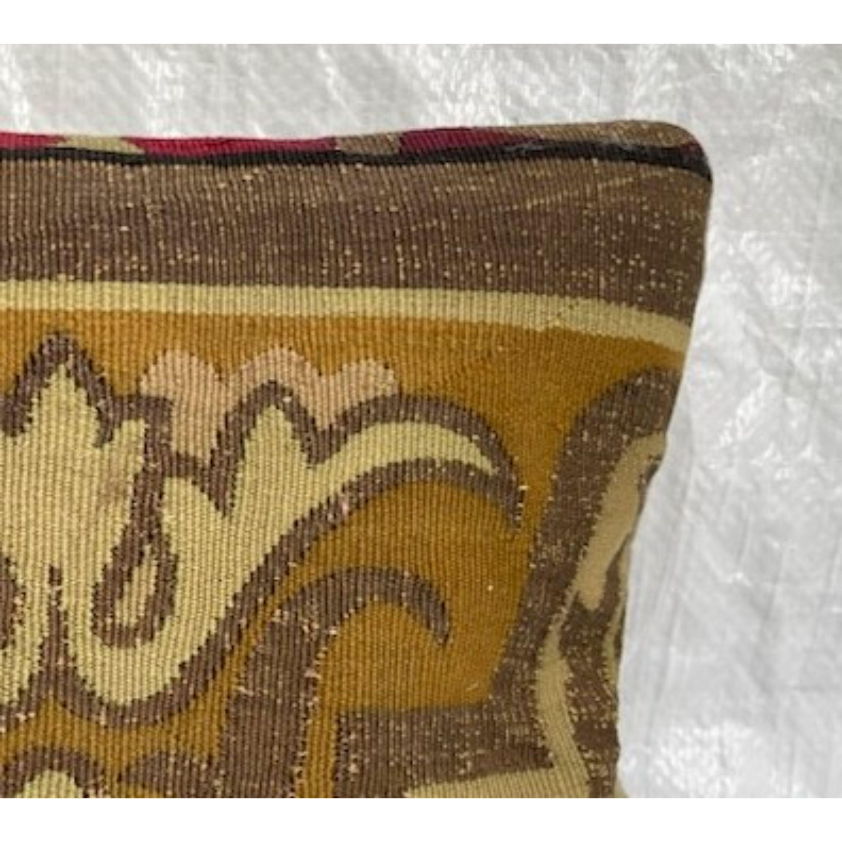 Contemporary Pillow Made from 18th Century Metallic Tapestry In Good Condition For Sale In Los Angeles, US