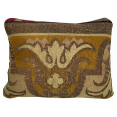 Contemporary Pillow Made from 18th Century Metallic Tapestry