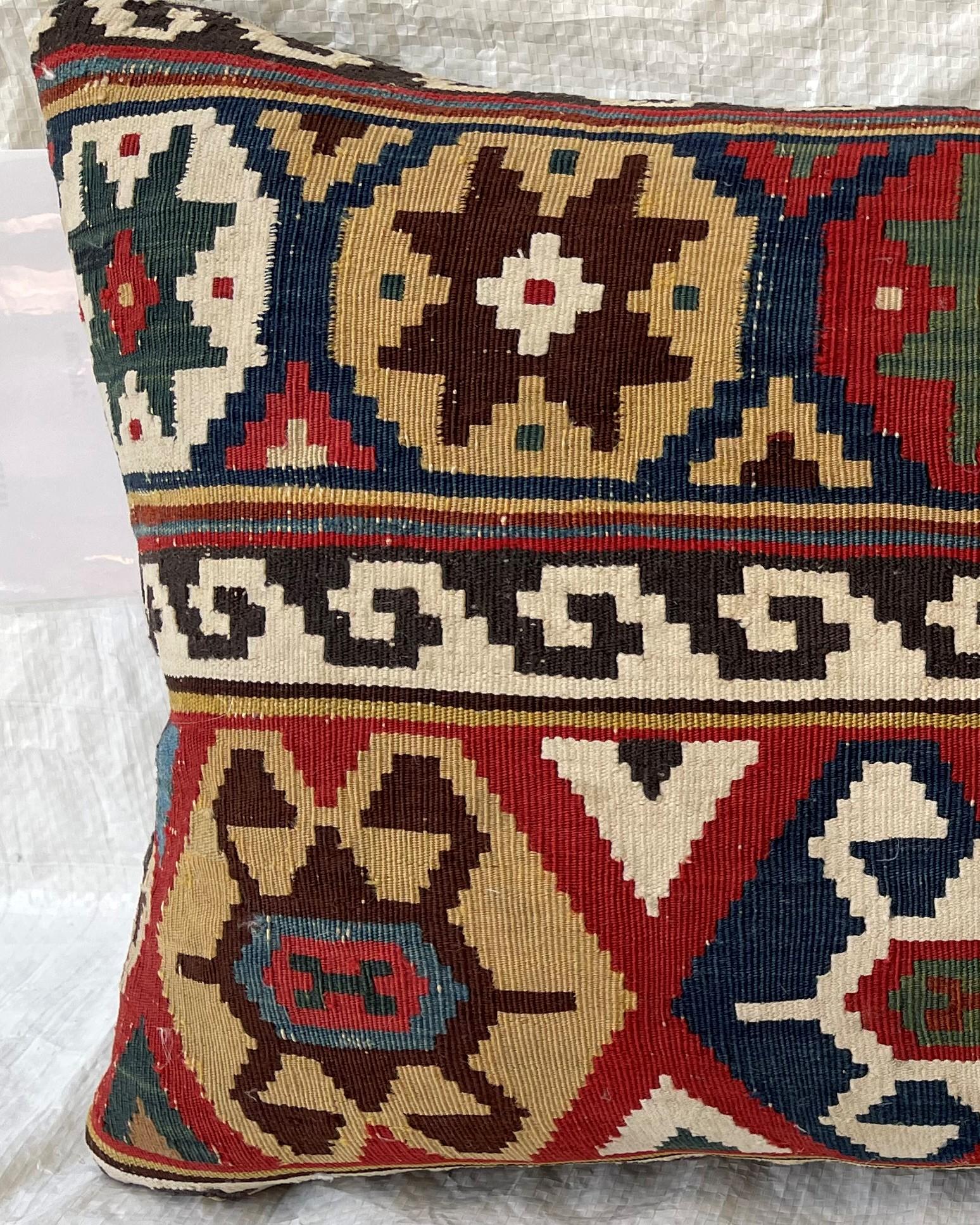 Persian Contemporary Pillow Made from 19th Century Tribal Ghashghai For Sale