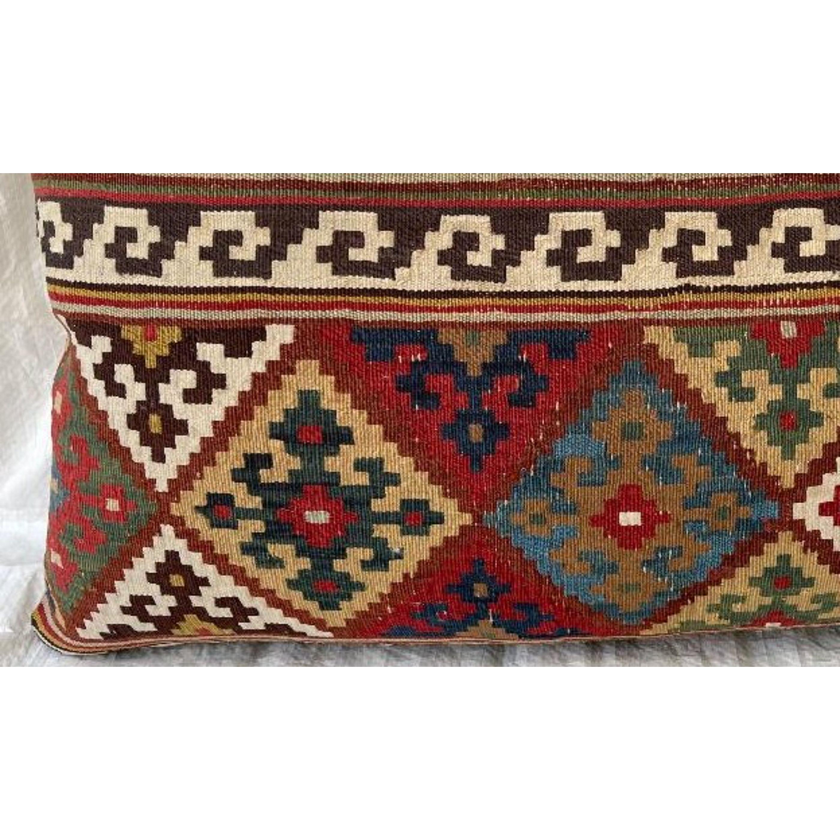 Persian Contemporary Pillow Made from 19th Century Tribal Ghashghai For Sale