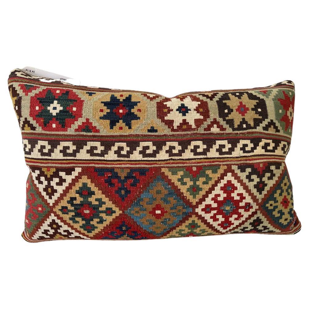Contemporary Pillow Made from 19th Century Tribal Ghashghai For Sale