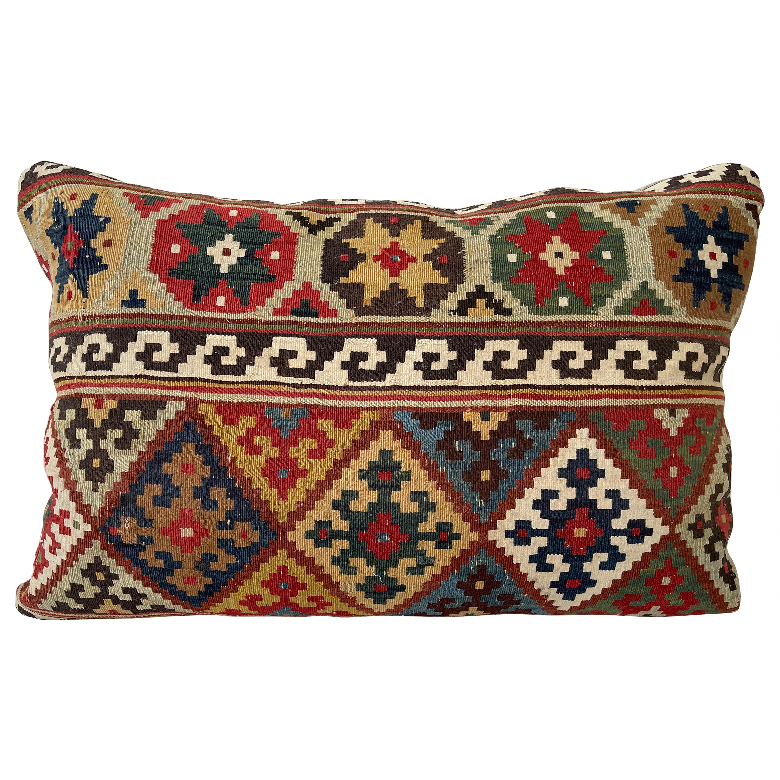 Almohada contemporánea hecha con Ghasghai tribal antiguo