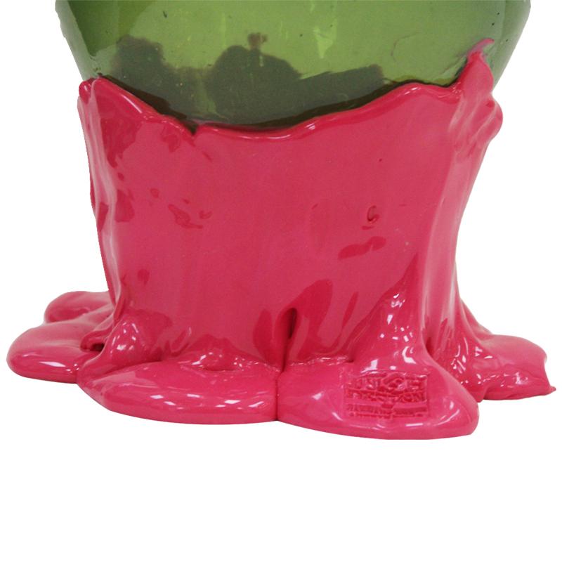 Moderno Contemporary Pink and Green Resin Vase from the Fish Collection by Gaetano Pesce in vendita