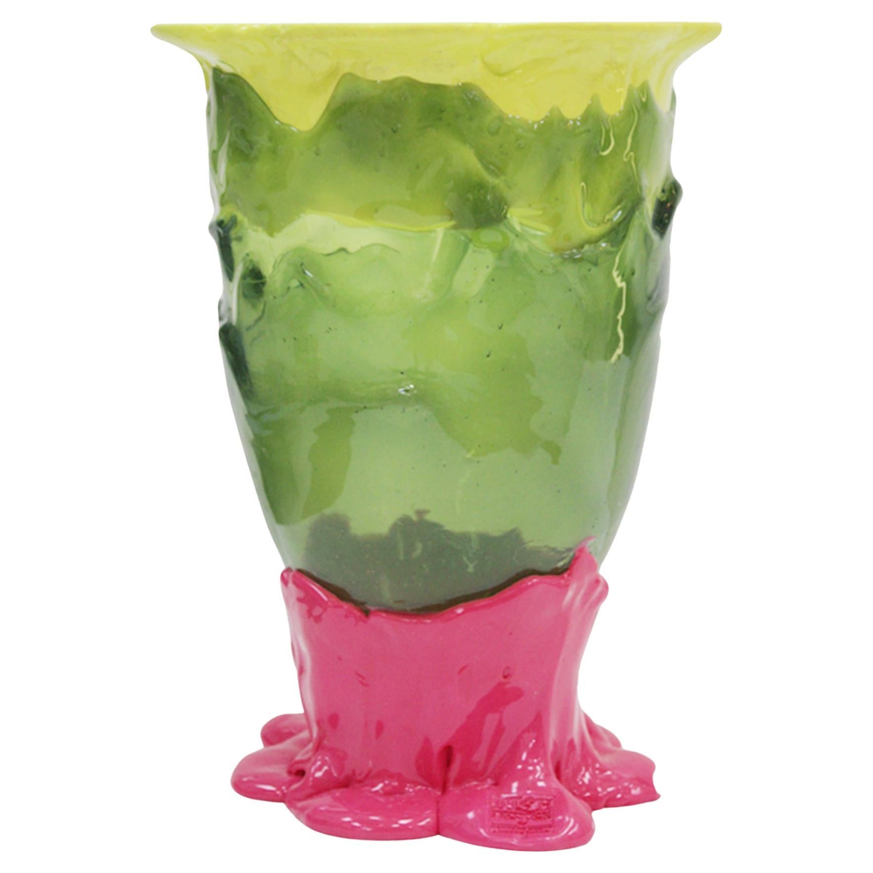 Contemporary Pink and Green Resin Vase from the Fish Collection by Gaetano Pesce