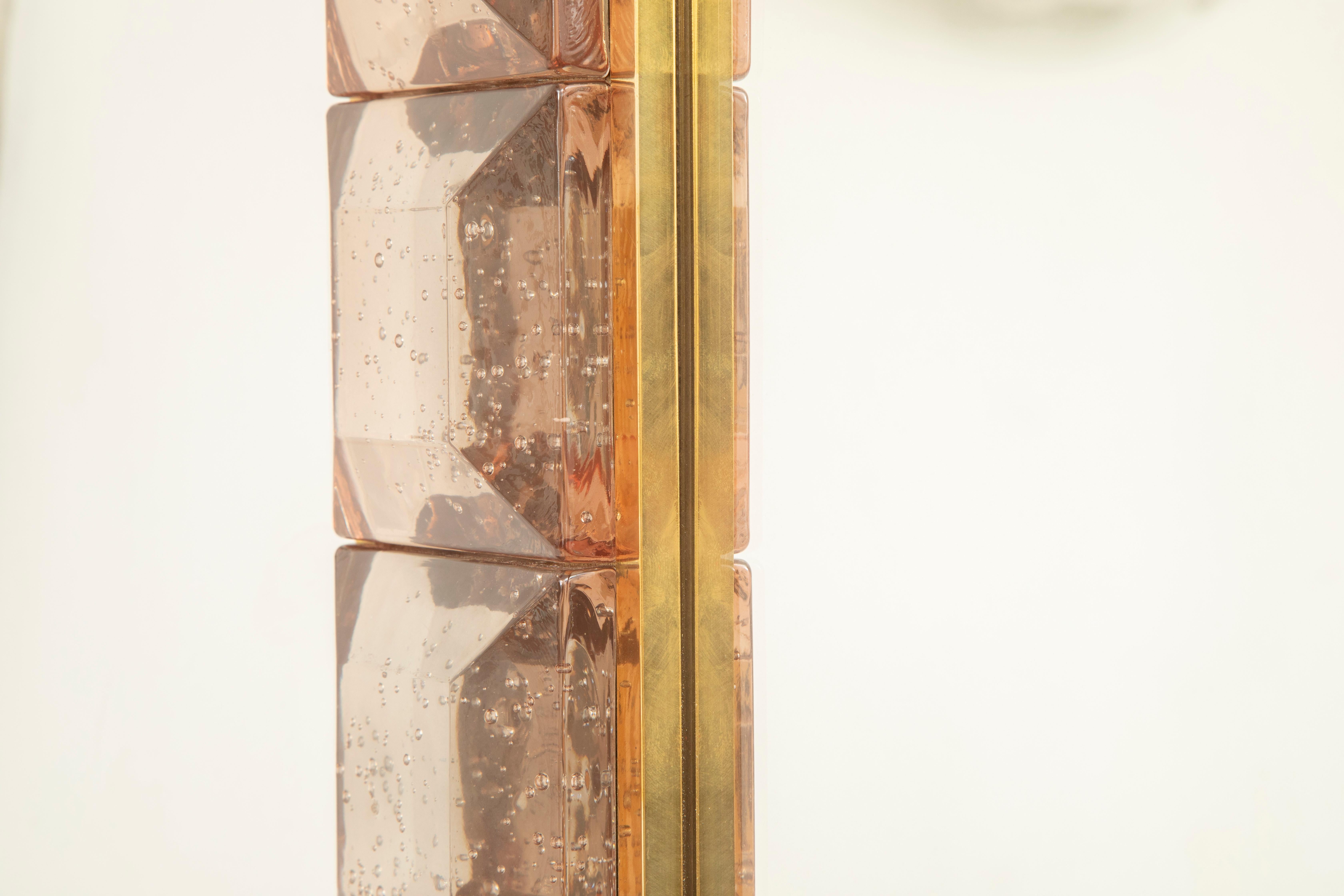 Contemporary Pink Diamond Murano Glass Mirror,  available Now. For Sale 1