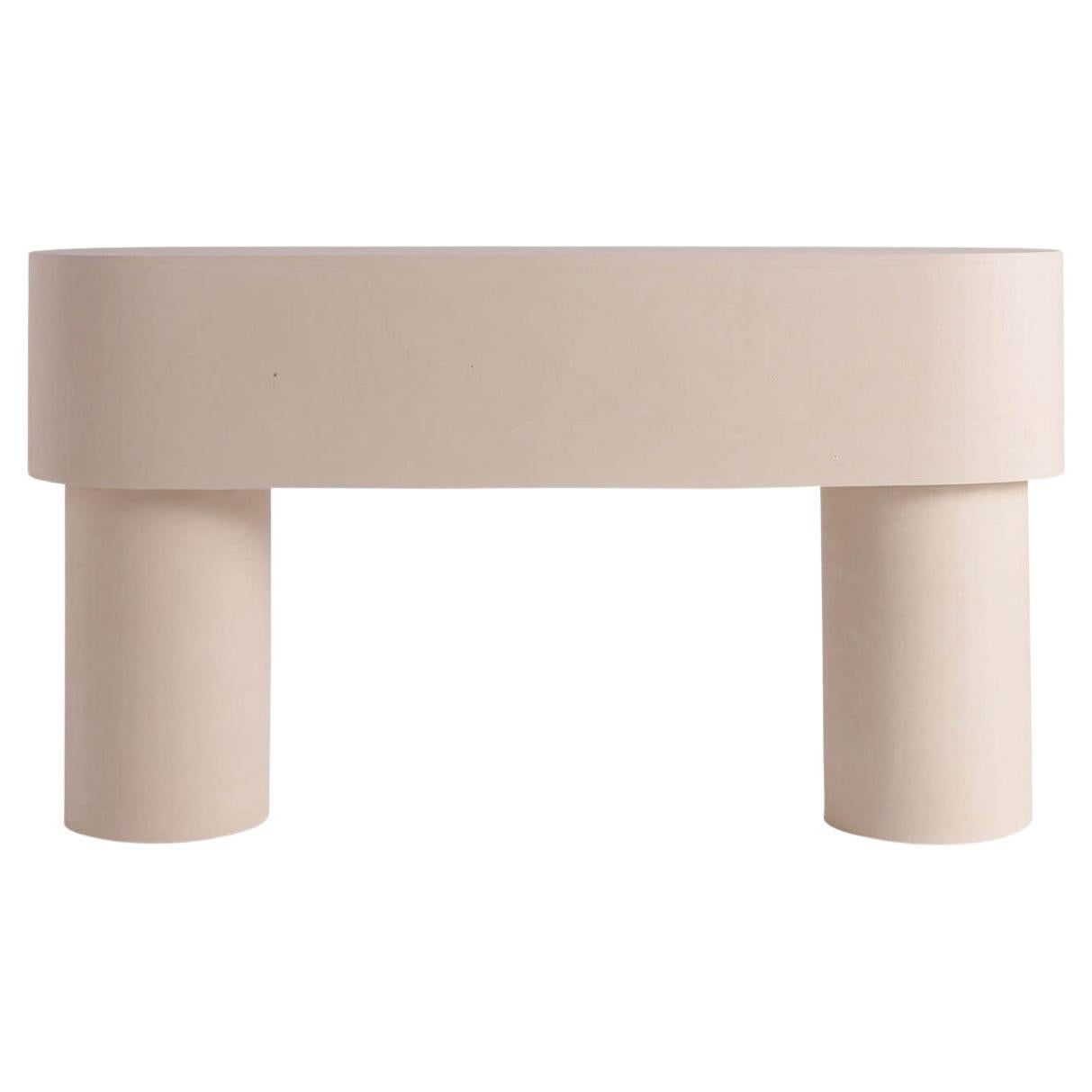 Contemporary Pink Jesmonite Console, Pilotis Console Table by Malgorzata Bany For Sale