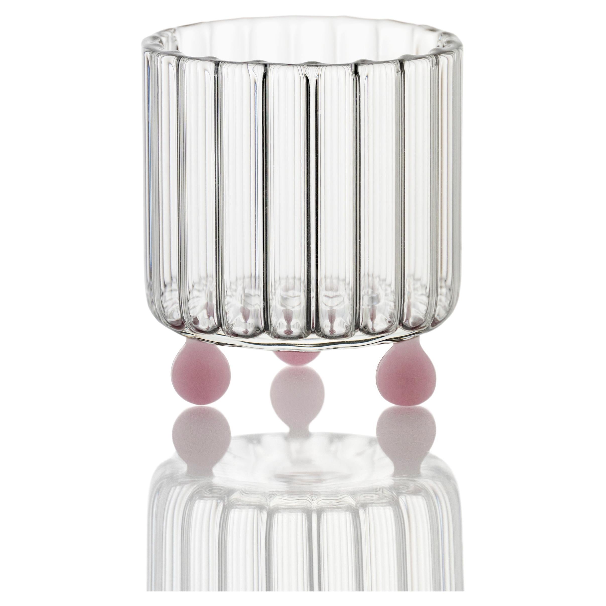 Contemporary Pink Lowball Glas von Agustina Bottoni - Handgefertigt in Italien