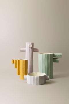 Contemporary Pink Paper Clay Sculpture PINO BAMBOO