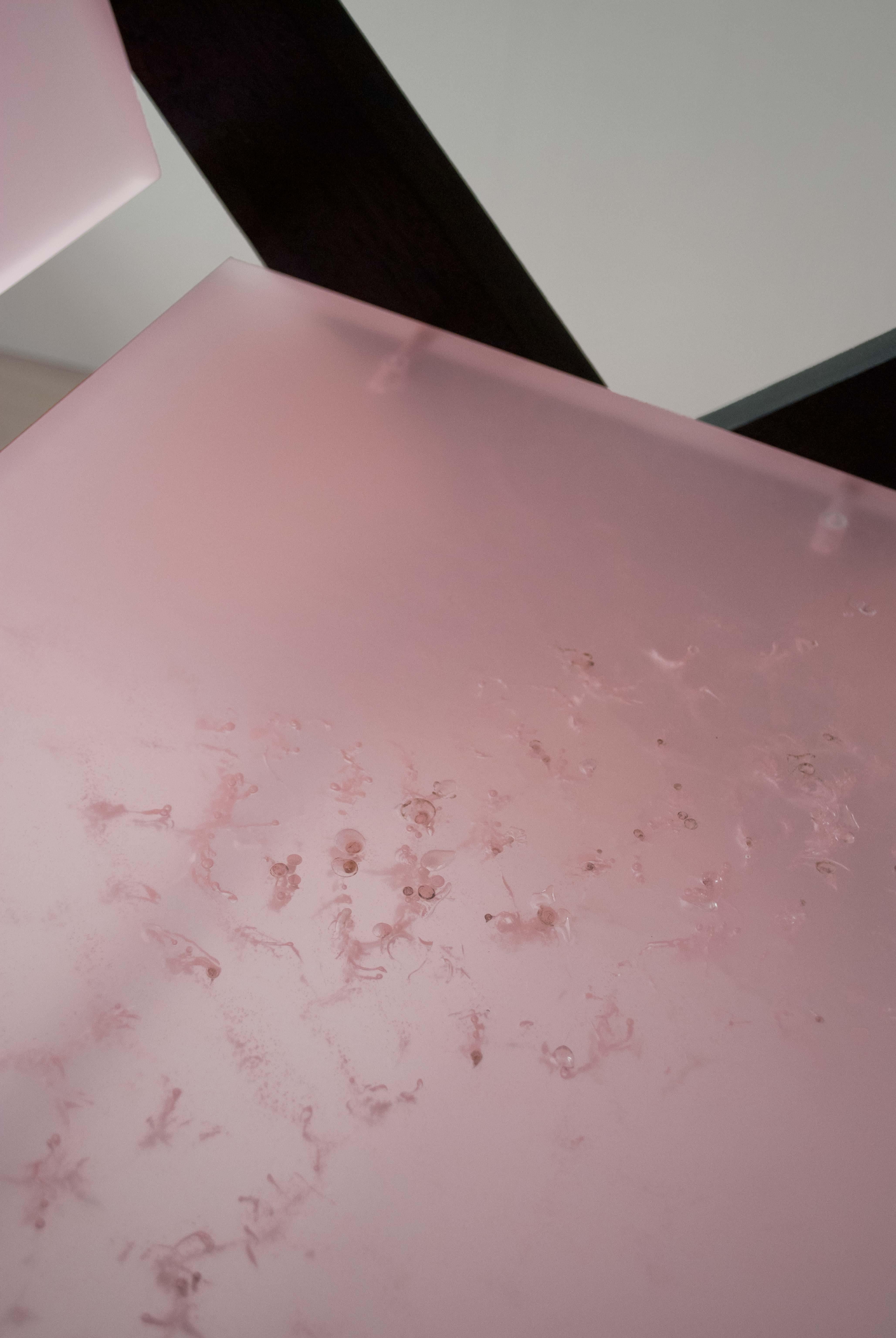 Résine Chaise contemporaine en résine rose, inspirée par Pierre Jeanneret en vente