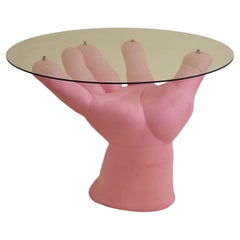 Tavolo da tavolo contemporaneo in resina rosa